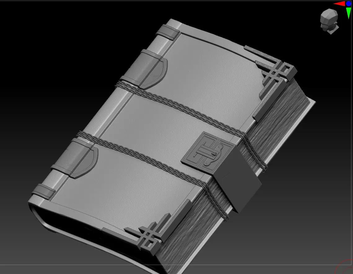 Fantasy Tome Free 3D model_11