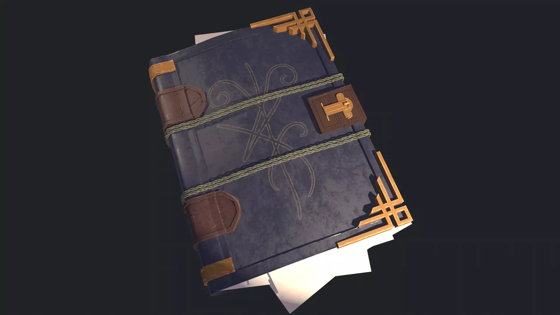 Fantasy Tome Free 3D model_5