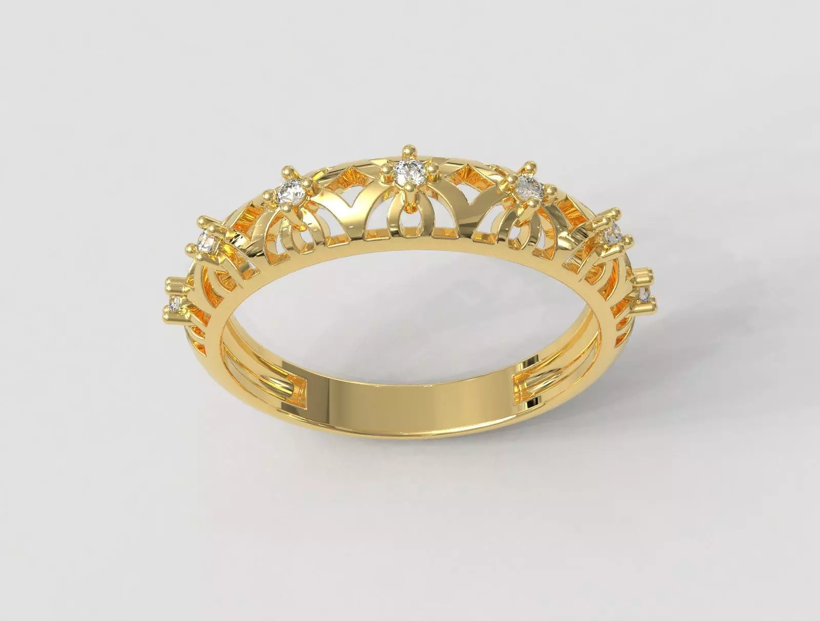 Openwork Diamond Ring 3D print model