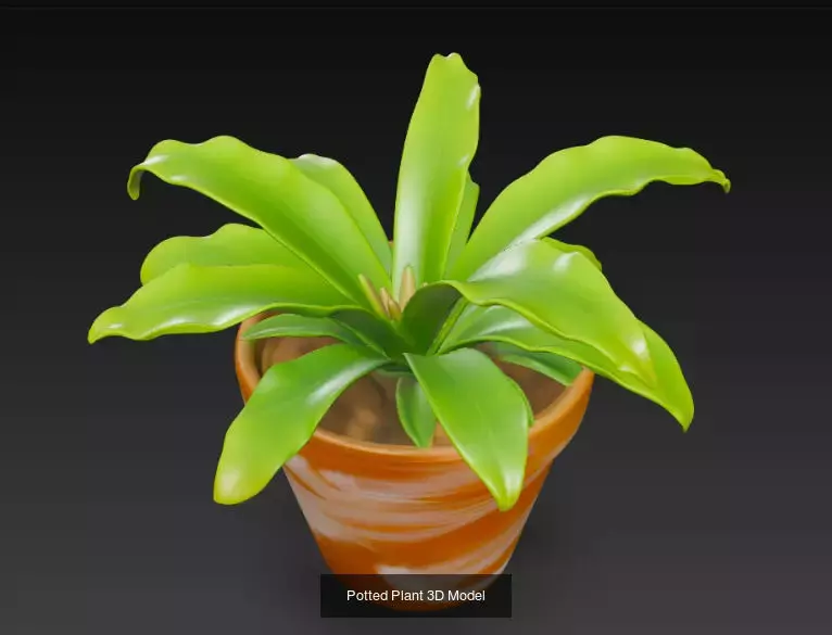 10 Plant Pots 3d Model 3D Model Collection_3