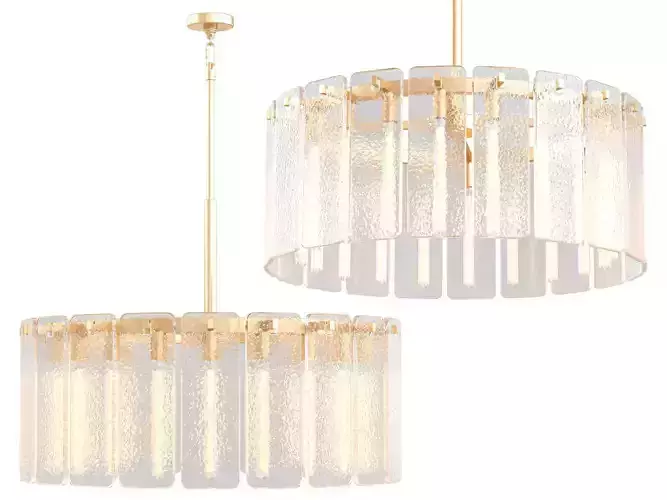 Calamette Glass Round Chandelier-Small
