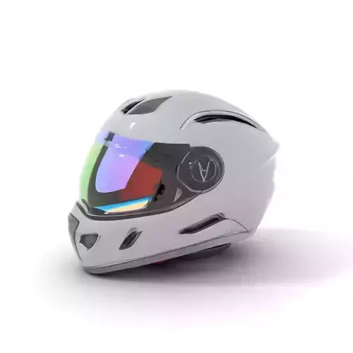 Sleek Silver Helmet model pack Low-poly 3D model