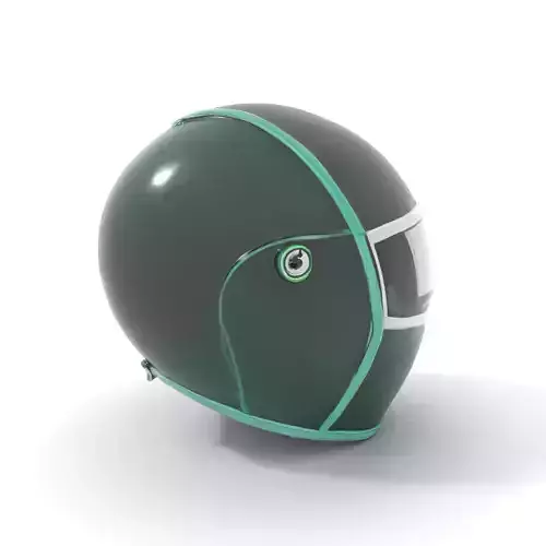 Green Textured Helmet model pack Low-poly 3D model