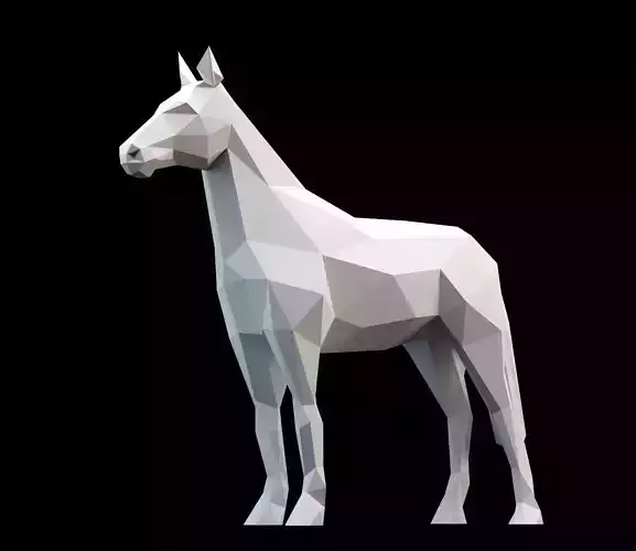 Horses polygonal horse
