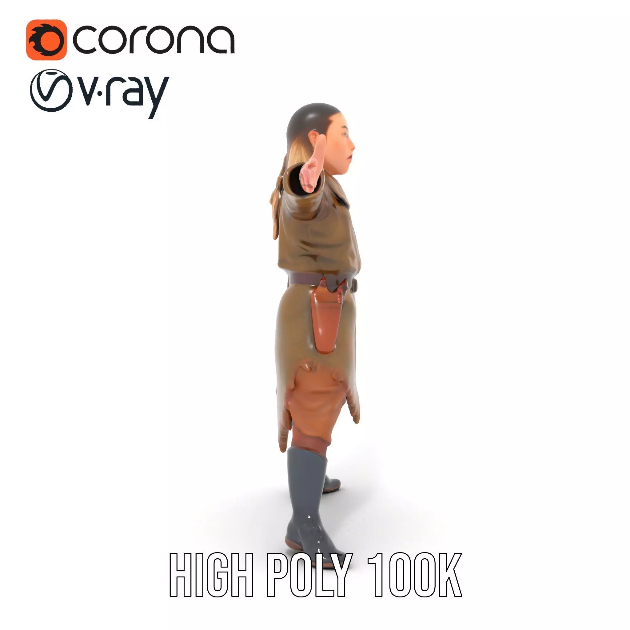 Elven Archer Outfit model pack Low-poly 3D model_20