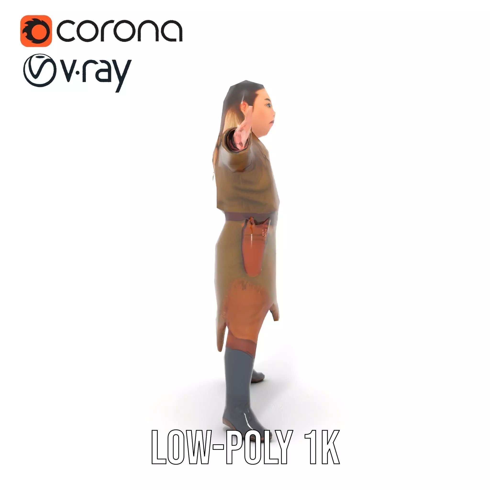 Elven Archer Outfit model pack Low-poly 3D model_22