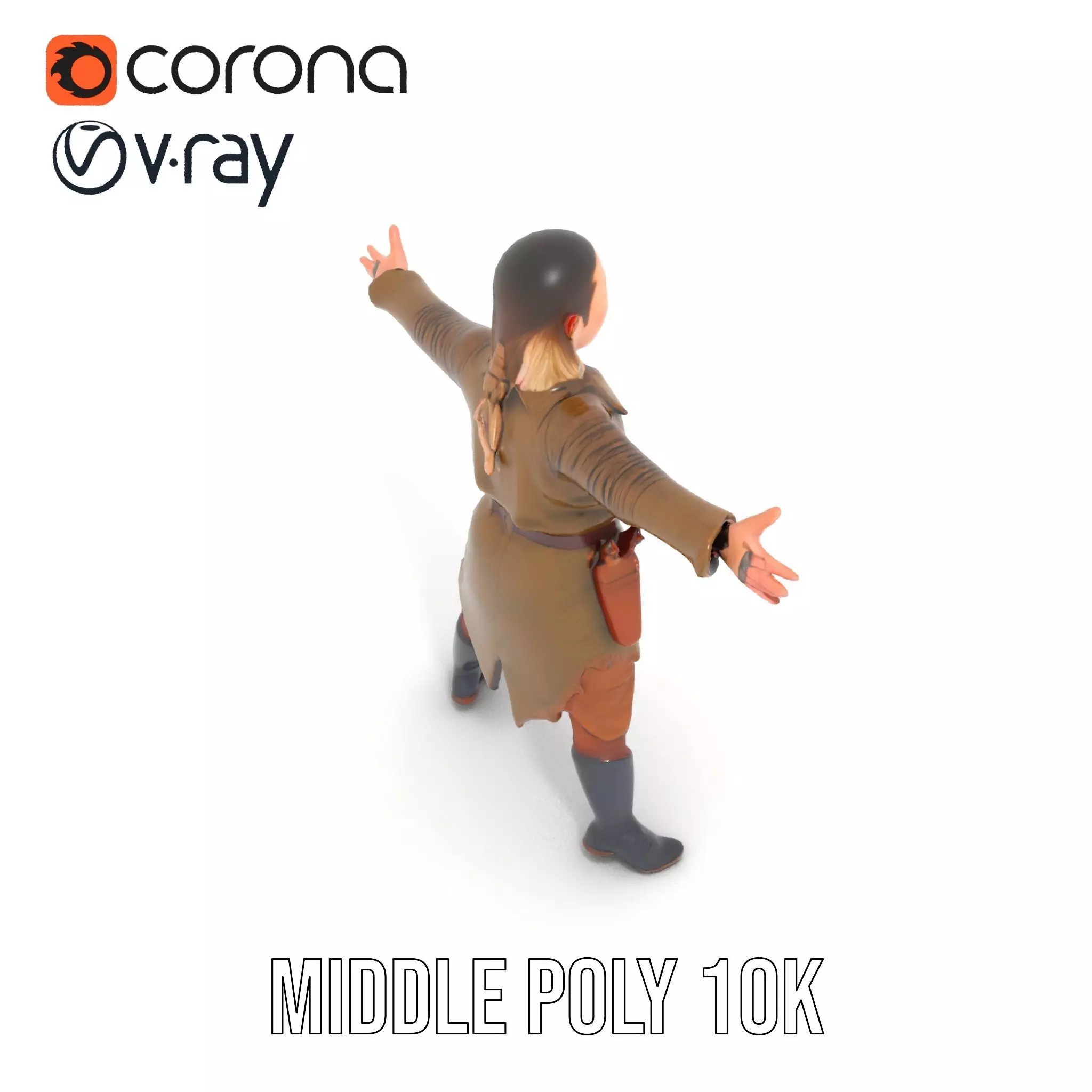 Elven Archer Outfit model pack Low-poly 3D model_16