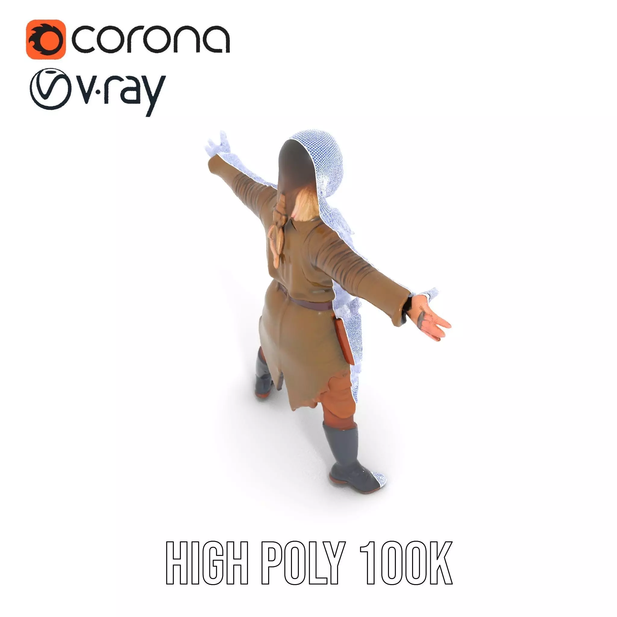 Elven Archer Outfit model pack Low-poly 3D model_32