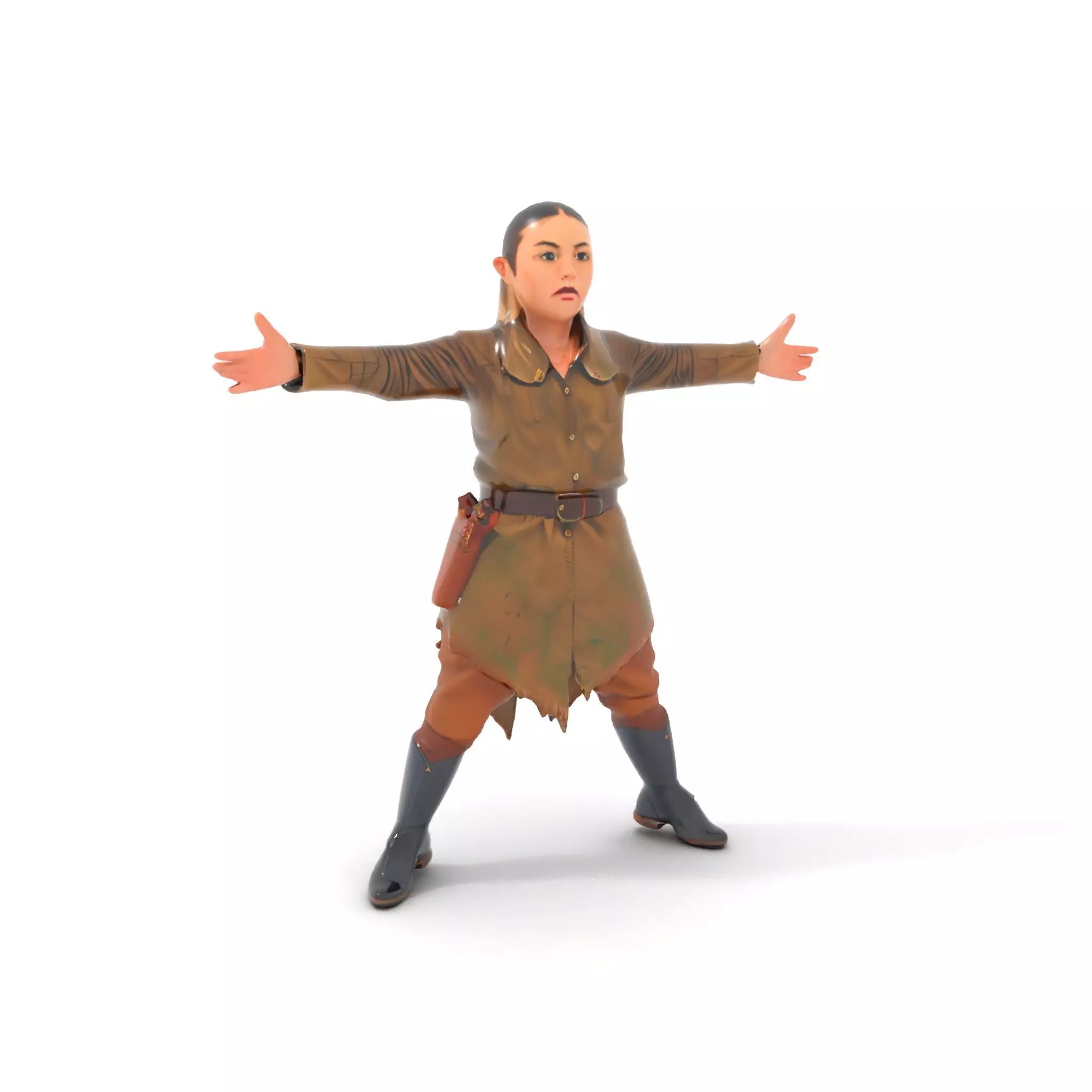 Elven Archer Outfit model pack Low-poly 3D model_5