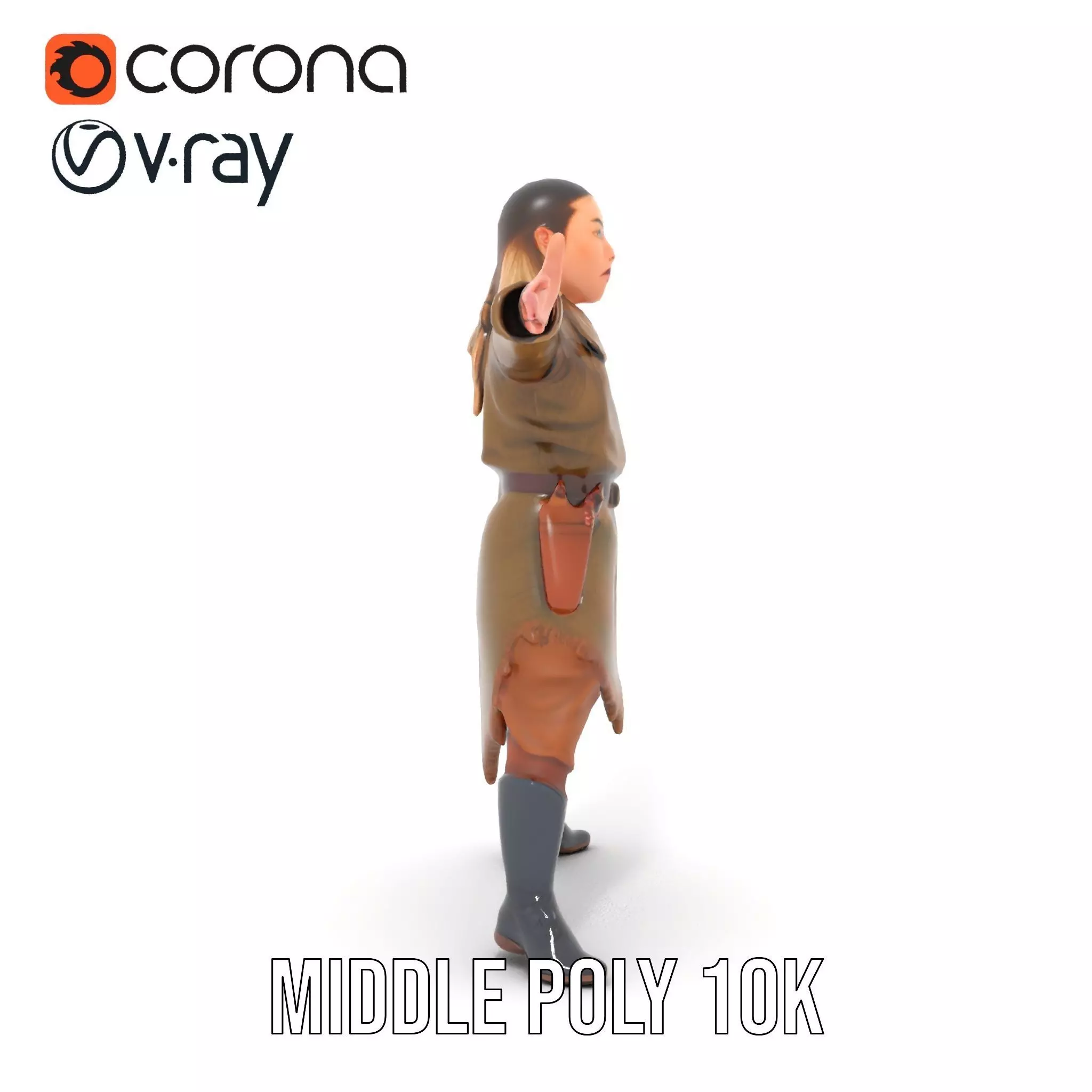 Elven Archer Outfit model pack Low-poly 3D model_6