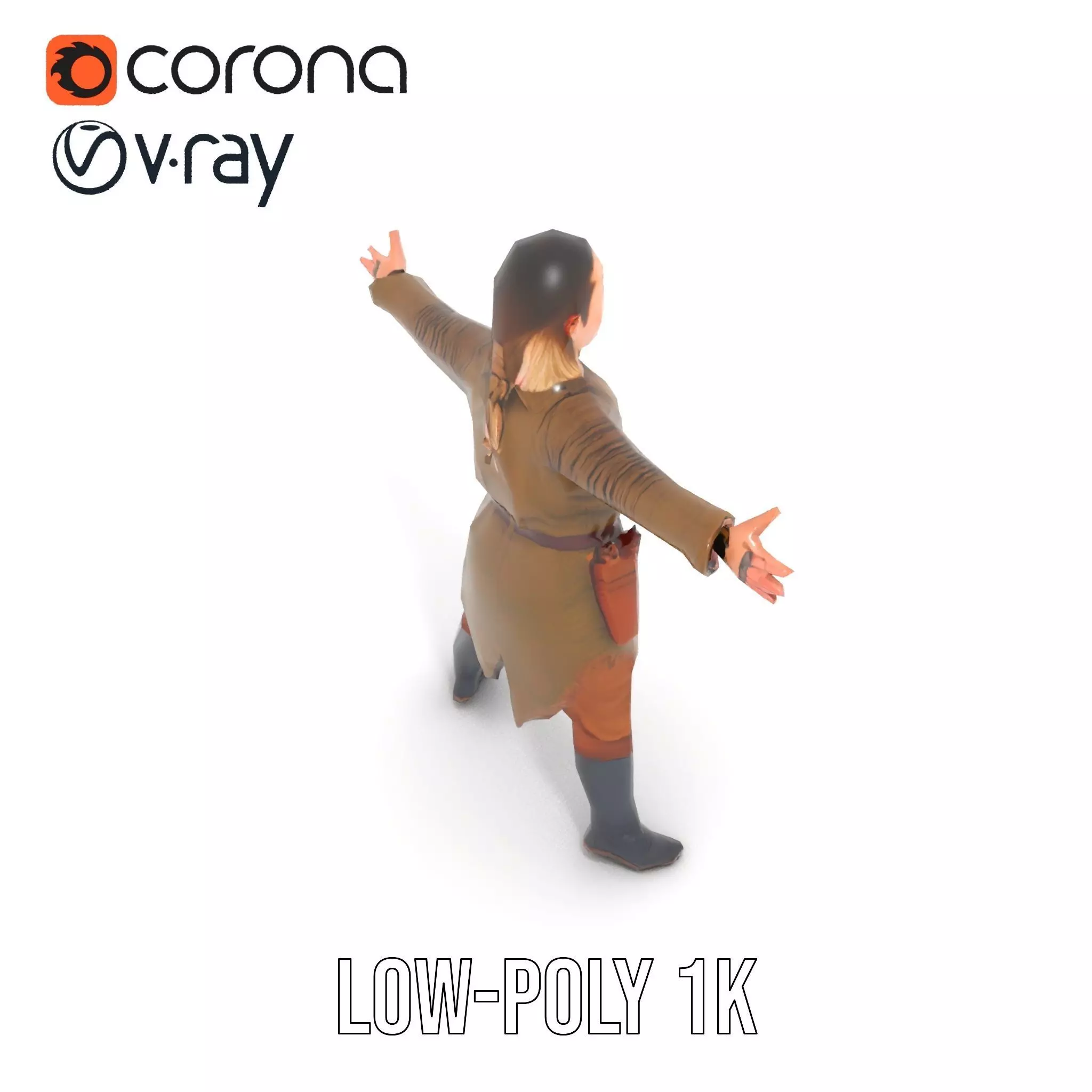 Elven Archer Outfit model pack Low-poly 3D model_14