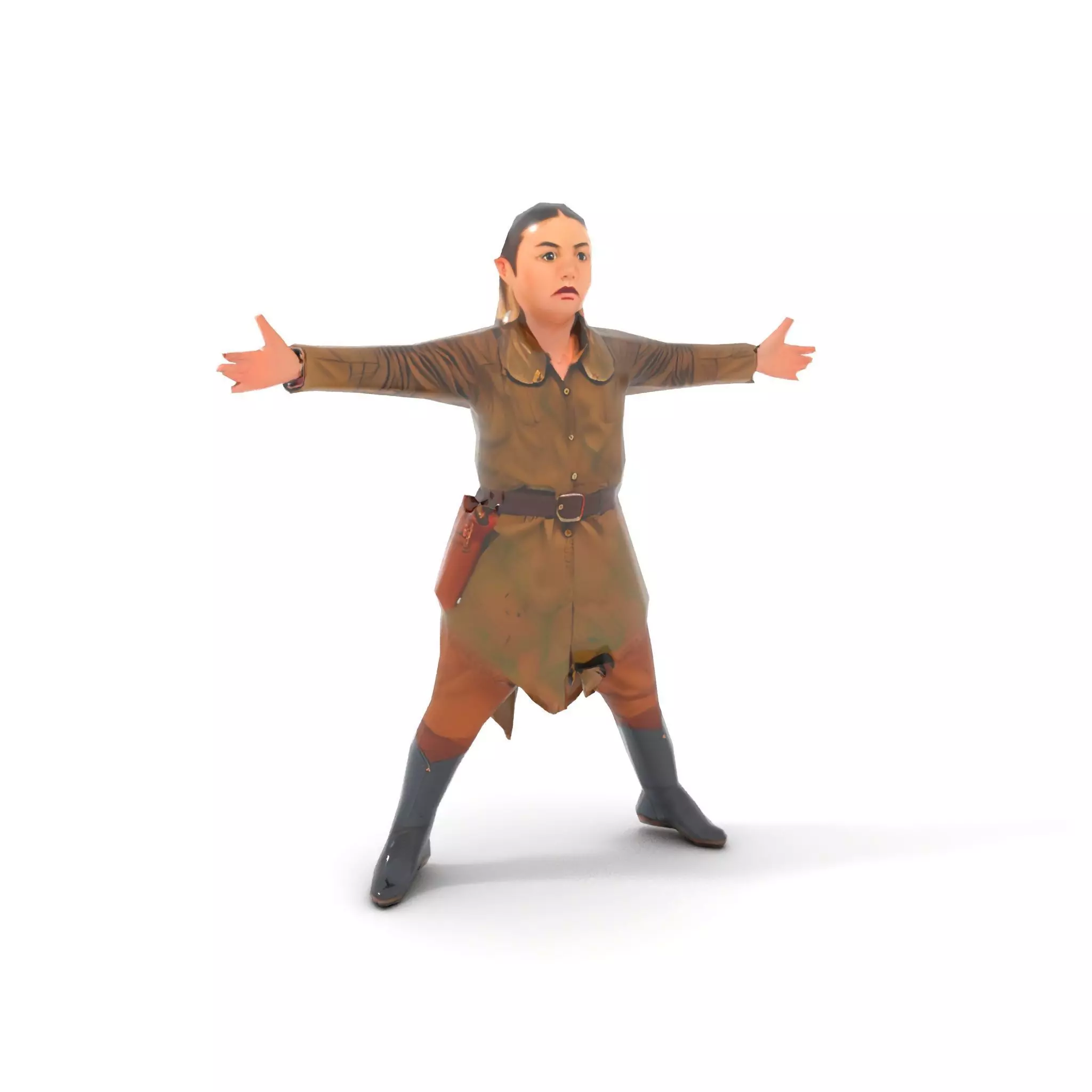 Elven Archer Outfit model pack Low-poly 3D model_12