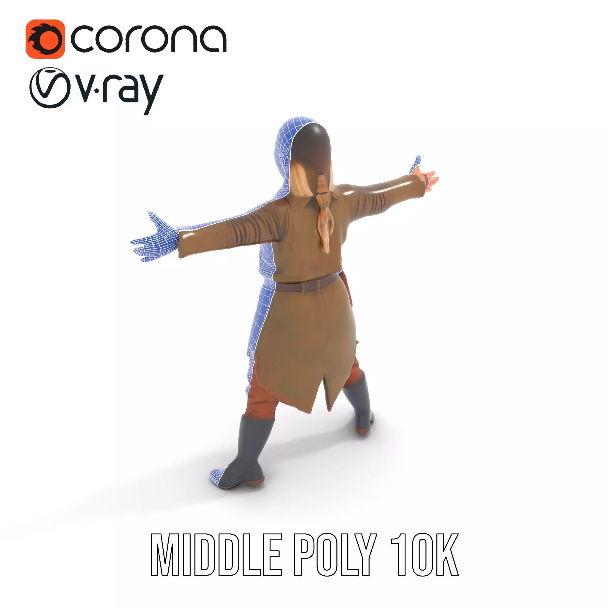 Elven Archer Outfit model pack Low-poly 3D model_24