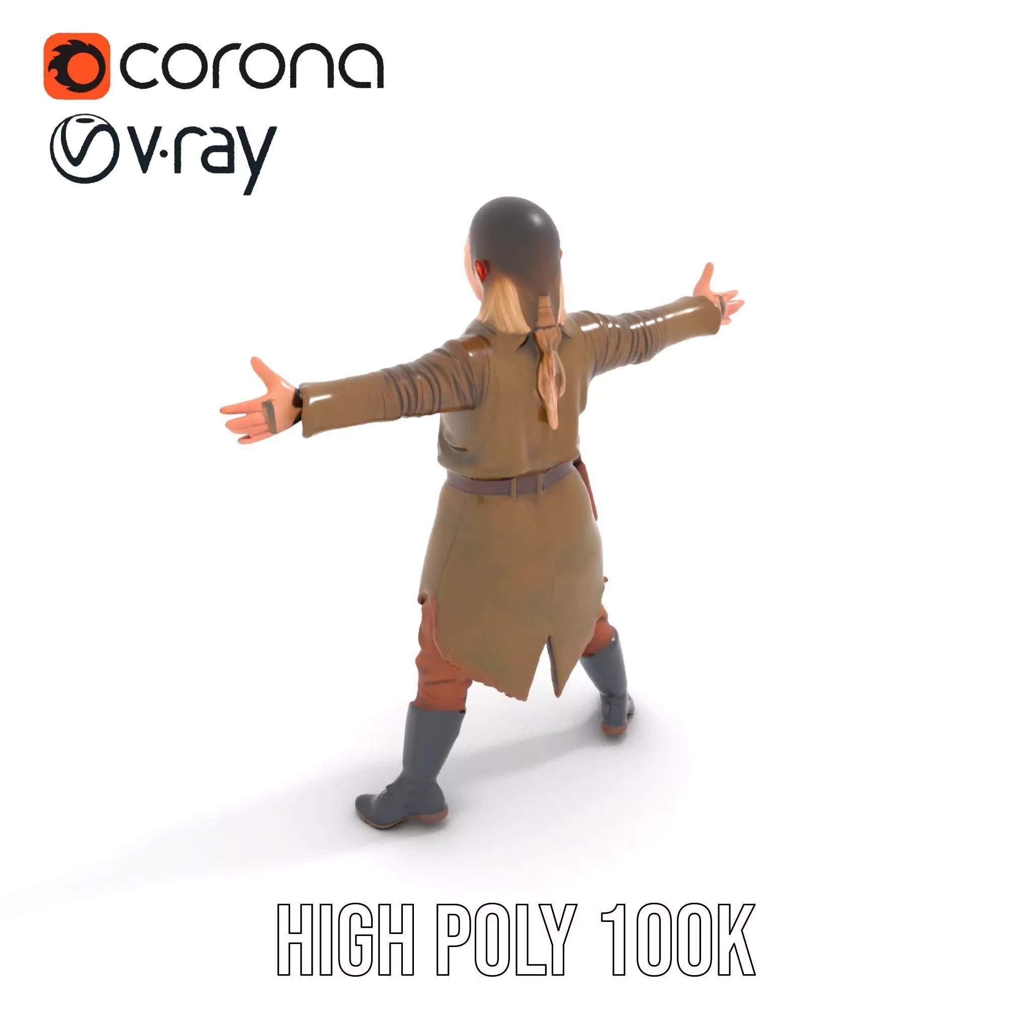 Elven Archer Outfit model pack Low-poly 3D model_23