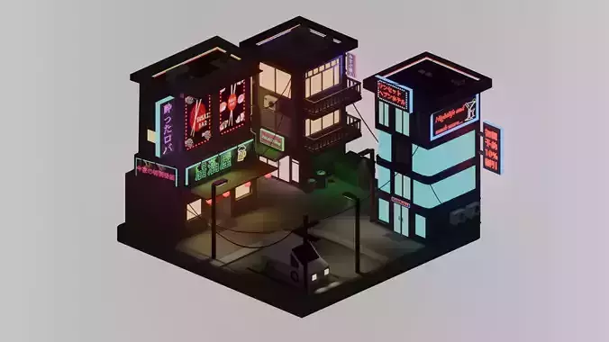 Isometric City Night