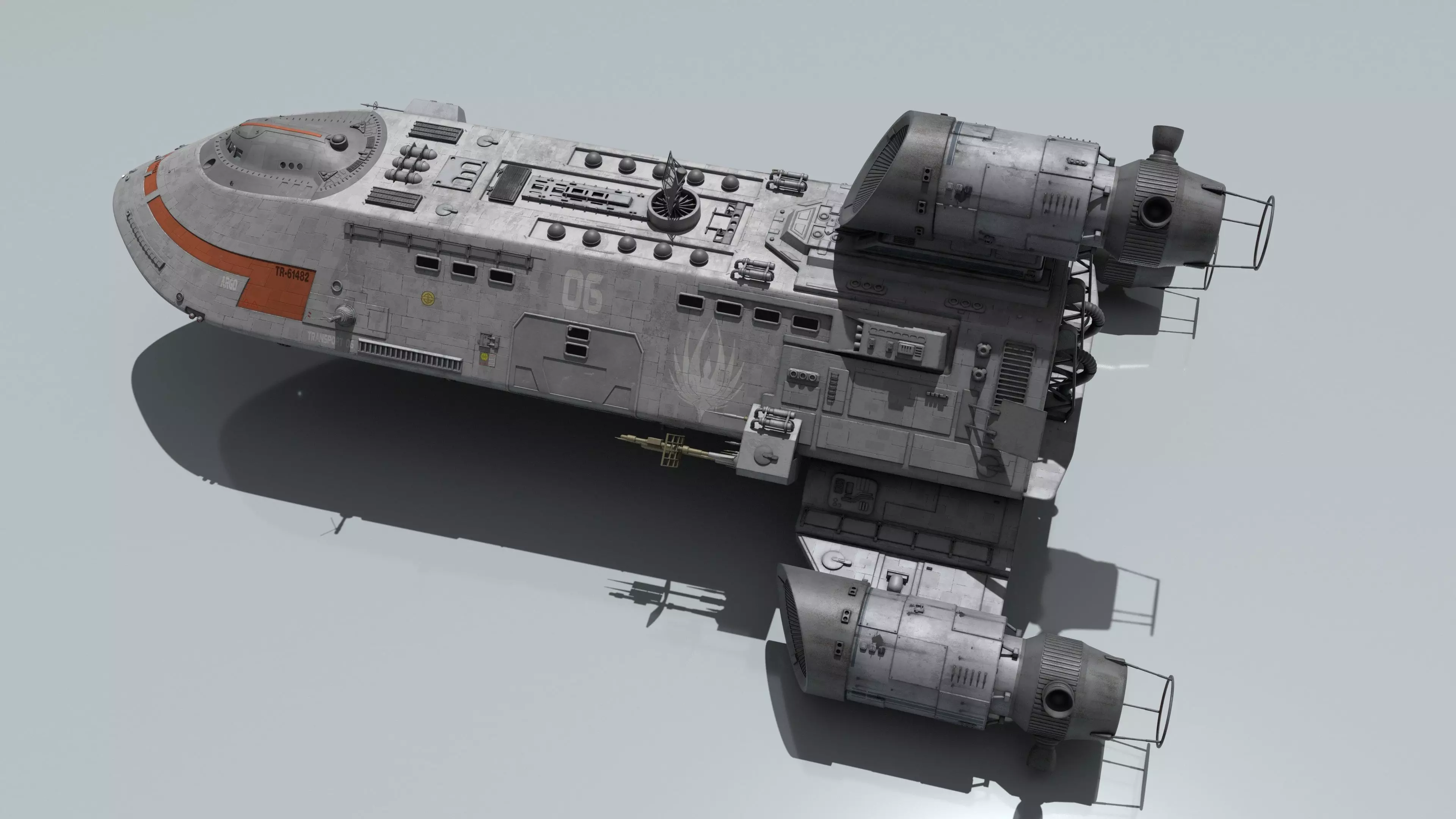 Battlestar Galactica - Standard Colonial Transport 3D model_7