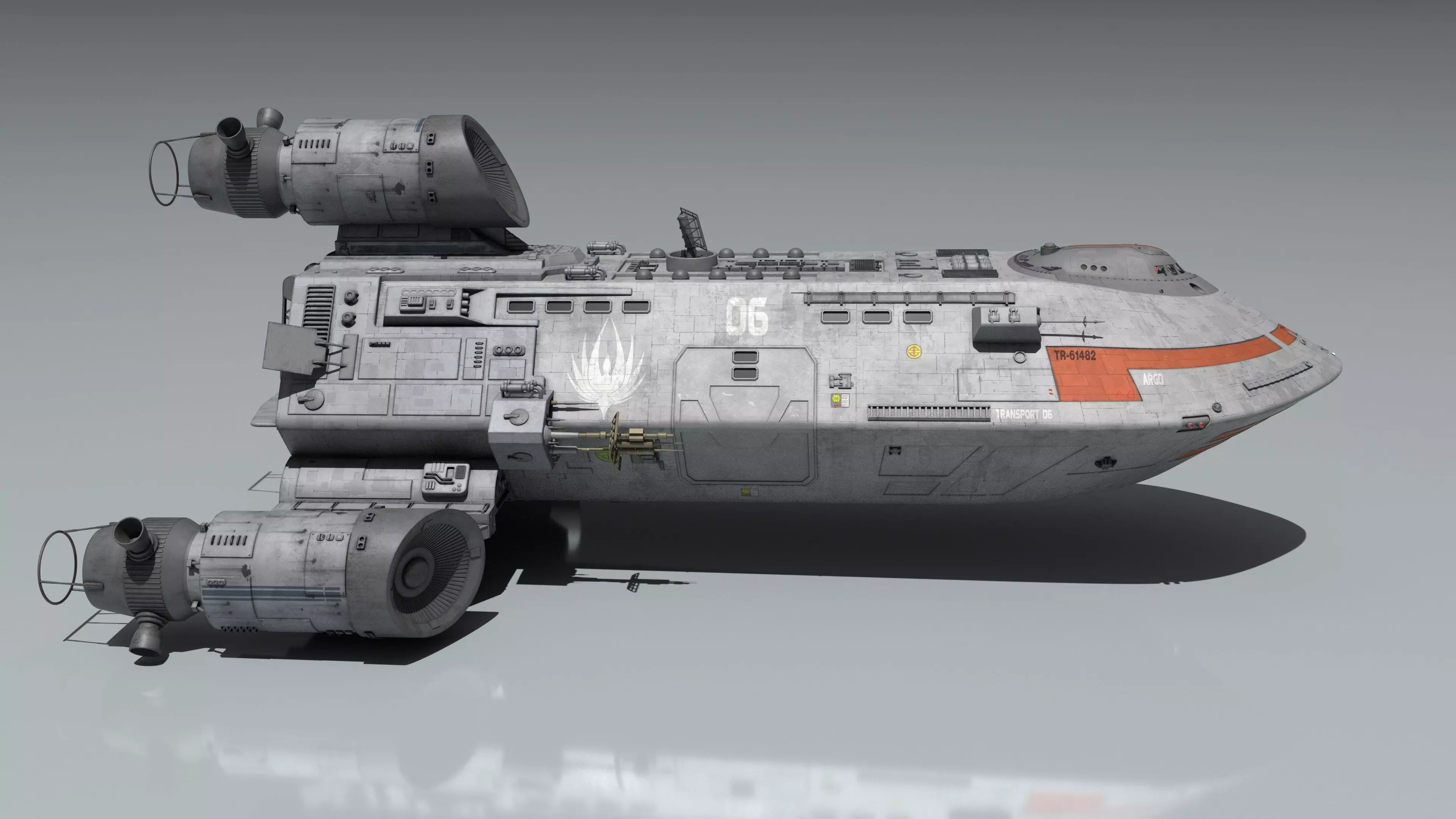 Battlestar Galactica - Standard Colonial Transport 3D model_10