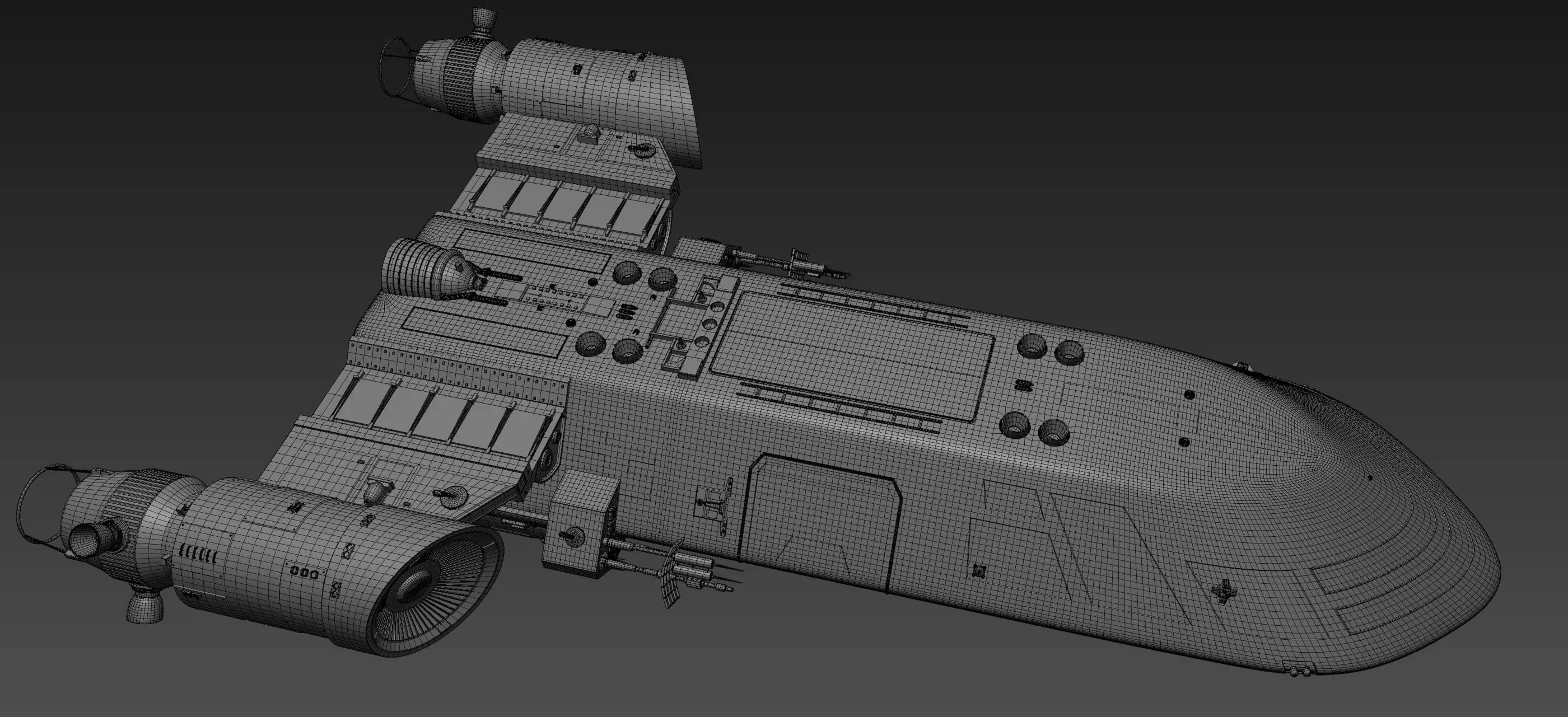 Battlestar Galactica - Standard Colonial Transport 3D model_18