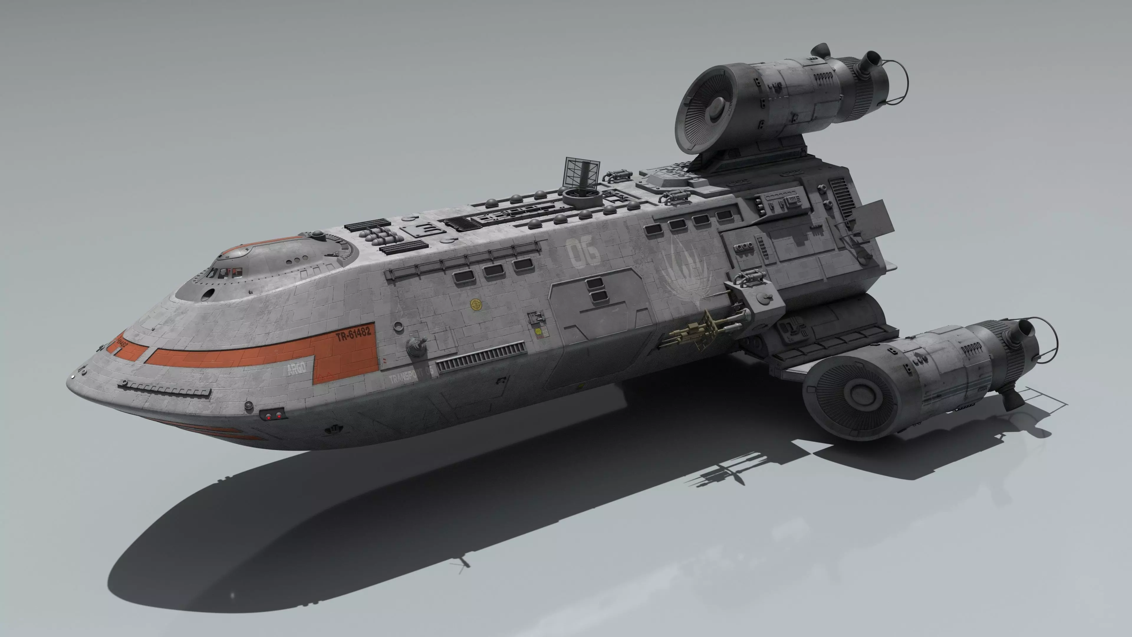 Battlestar Galactica - Standard Colonial Transport 3D model_8