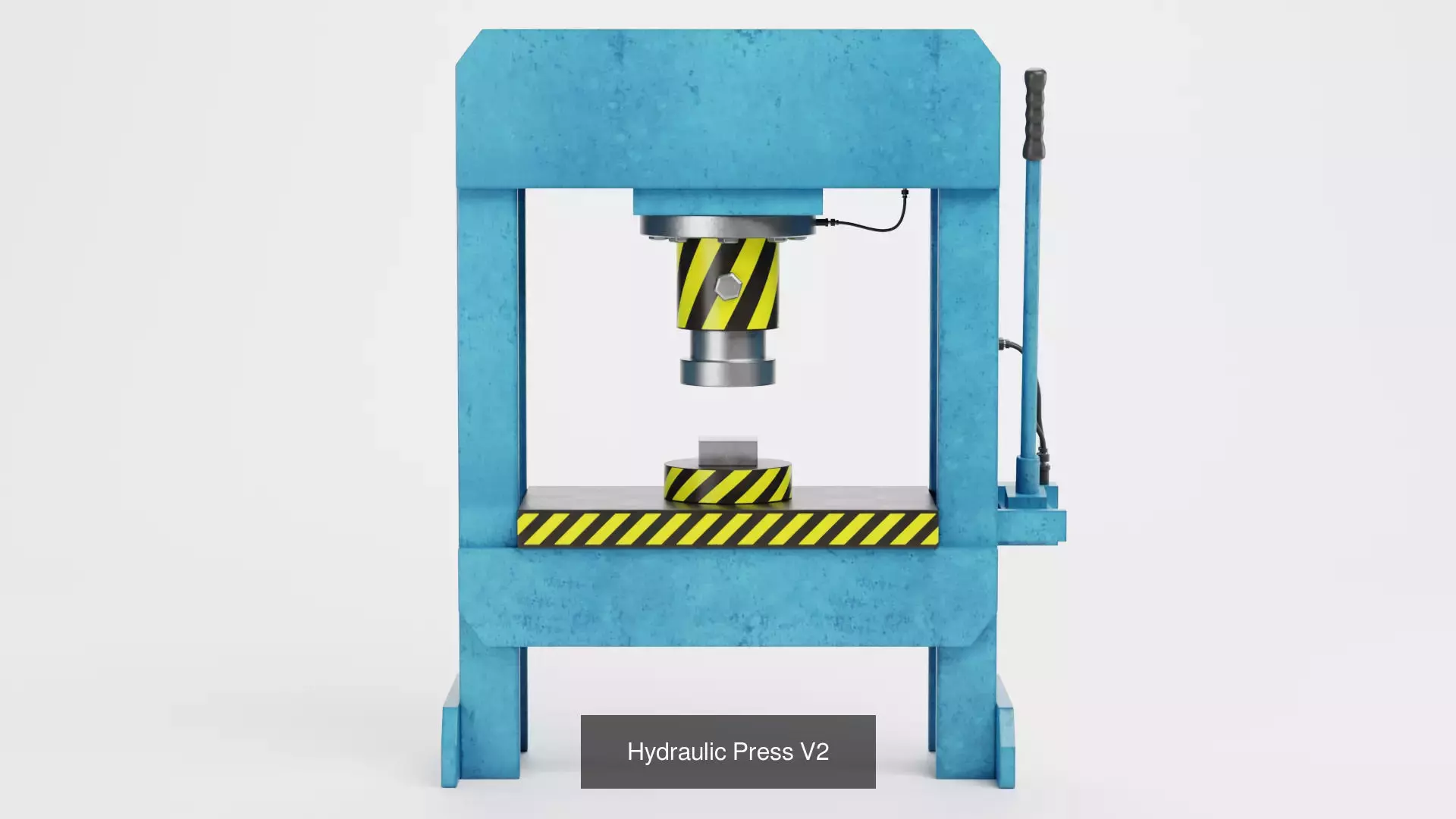 Hydraulic Press - 3 Assets Simulation Ready 3D Model Collection_4