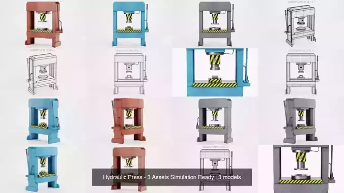 Hydraulic Press - 3 Assets Simulation Ready
