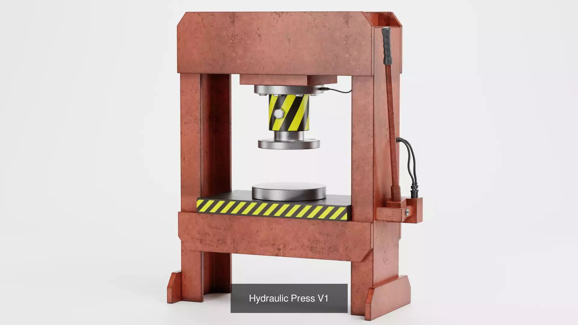 Hydraulic Press - 3 Assets Simulation Ready 3D Model Collection_3