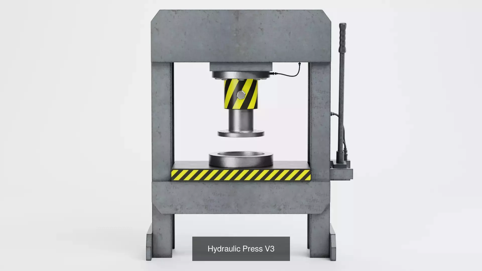 Hydraulic Press - 3 Assets Simulation Ready 3D Model Collection_5