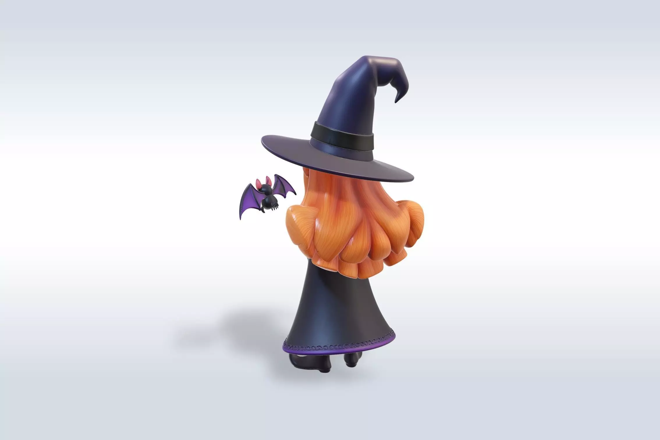 Adorable Witch Halloween Character 3D Model 3D model_4