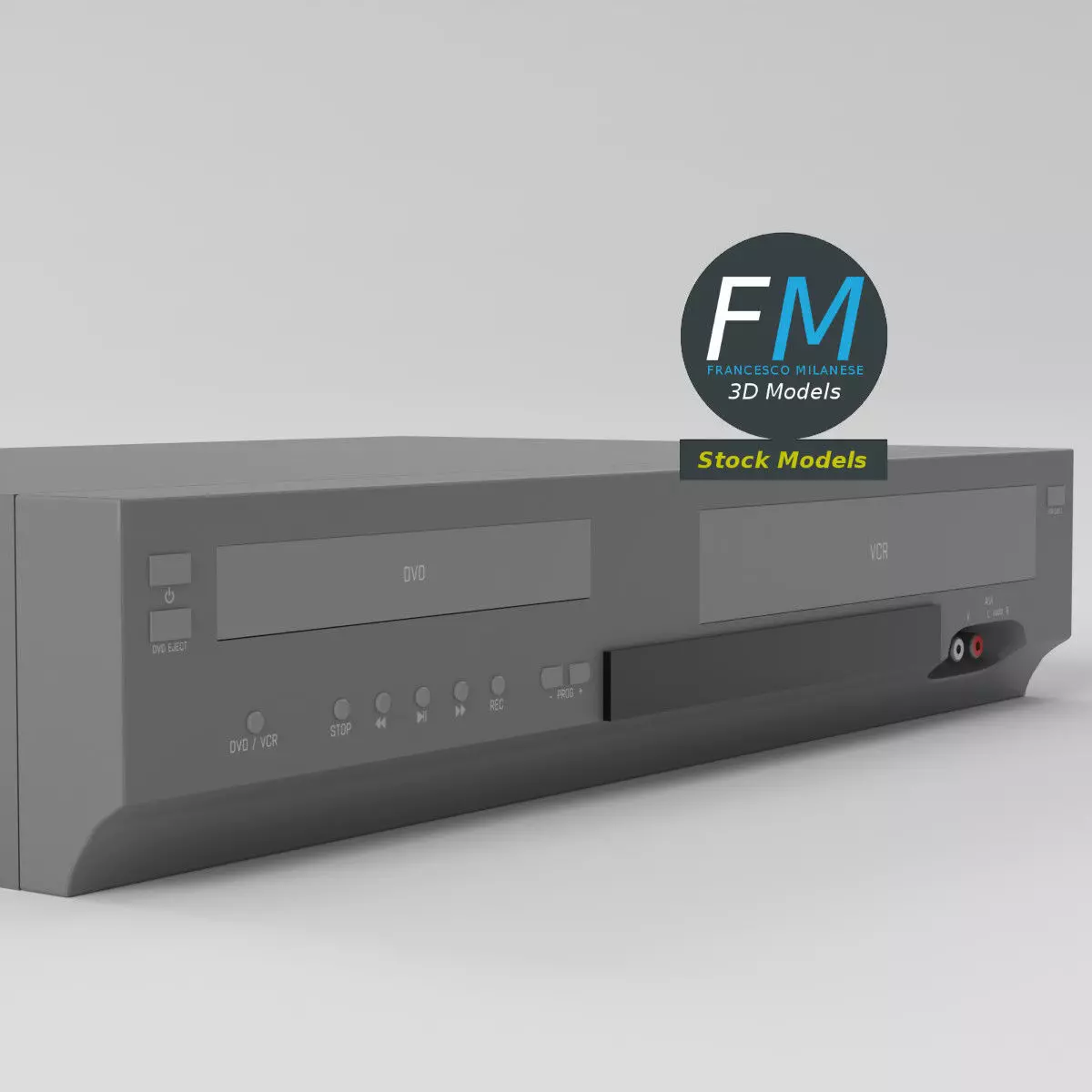 DVD-VCR recorder 3D model_5