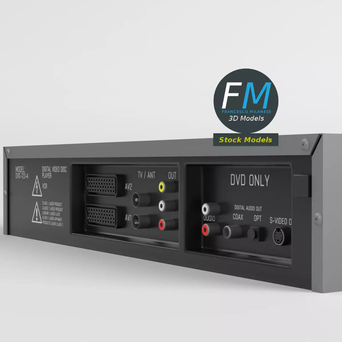 DVD-VCR recorder 3D model_6