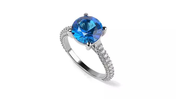 2 and half carat center engagemrnt ring