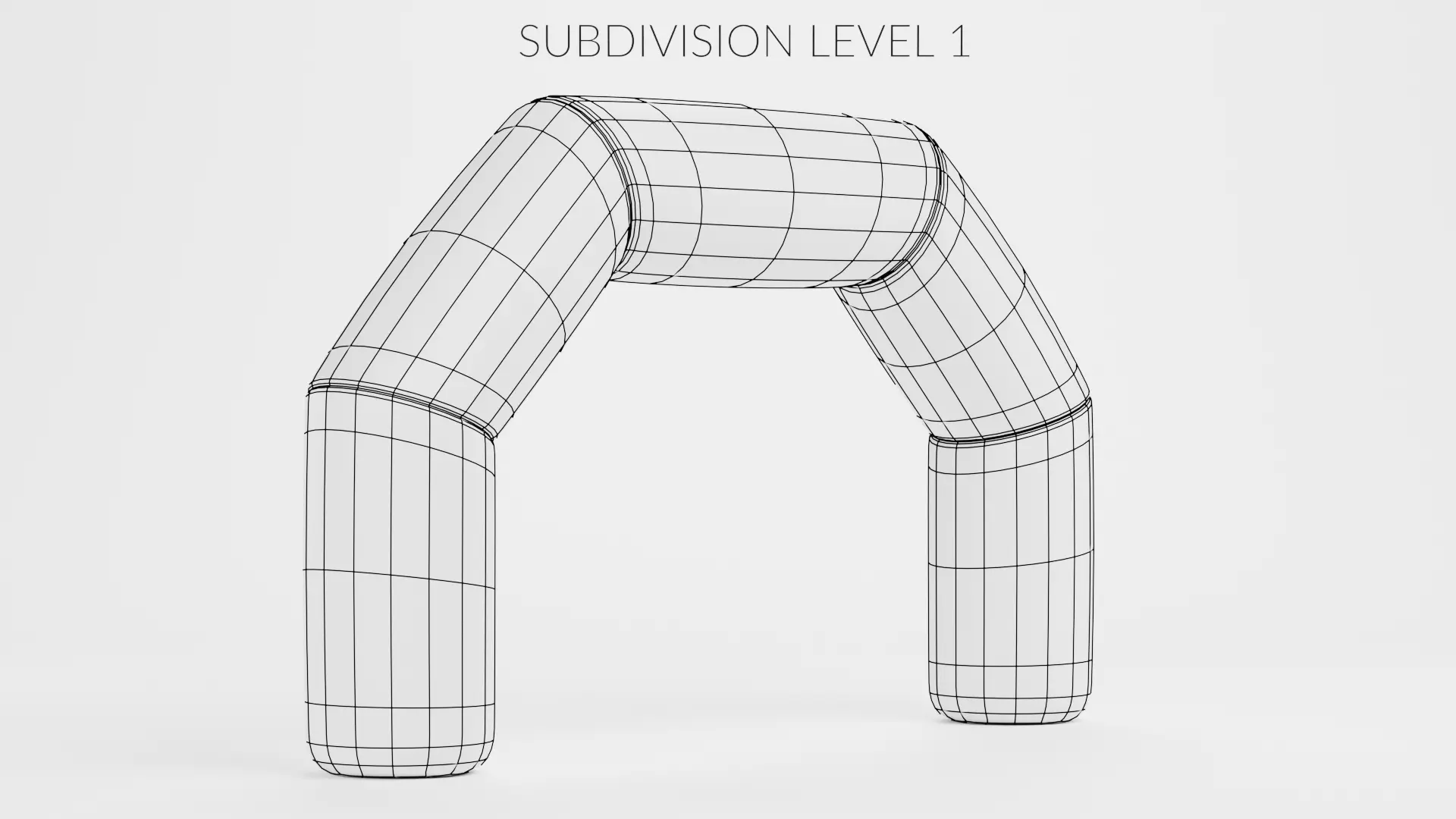 Inflatable Gate - Start and Finish Low-poly 3D model_11