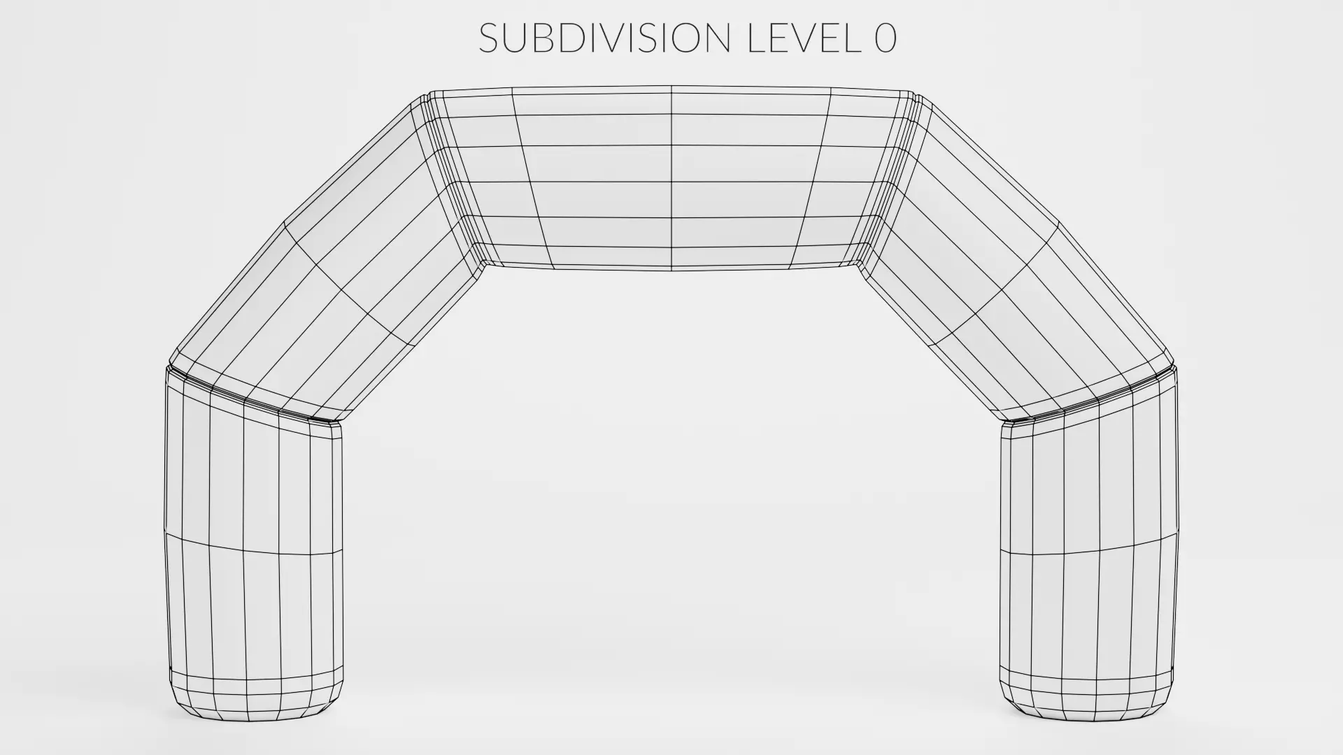 Inflatable Gate - Start and Finish Low-poly 3D model_10