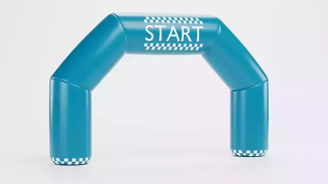 Inflatable Gate - Start and Finish Low-poly 3D model