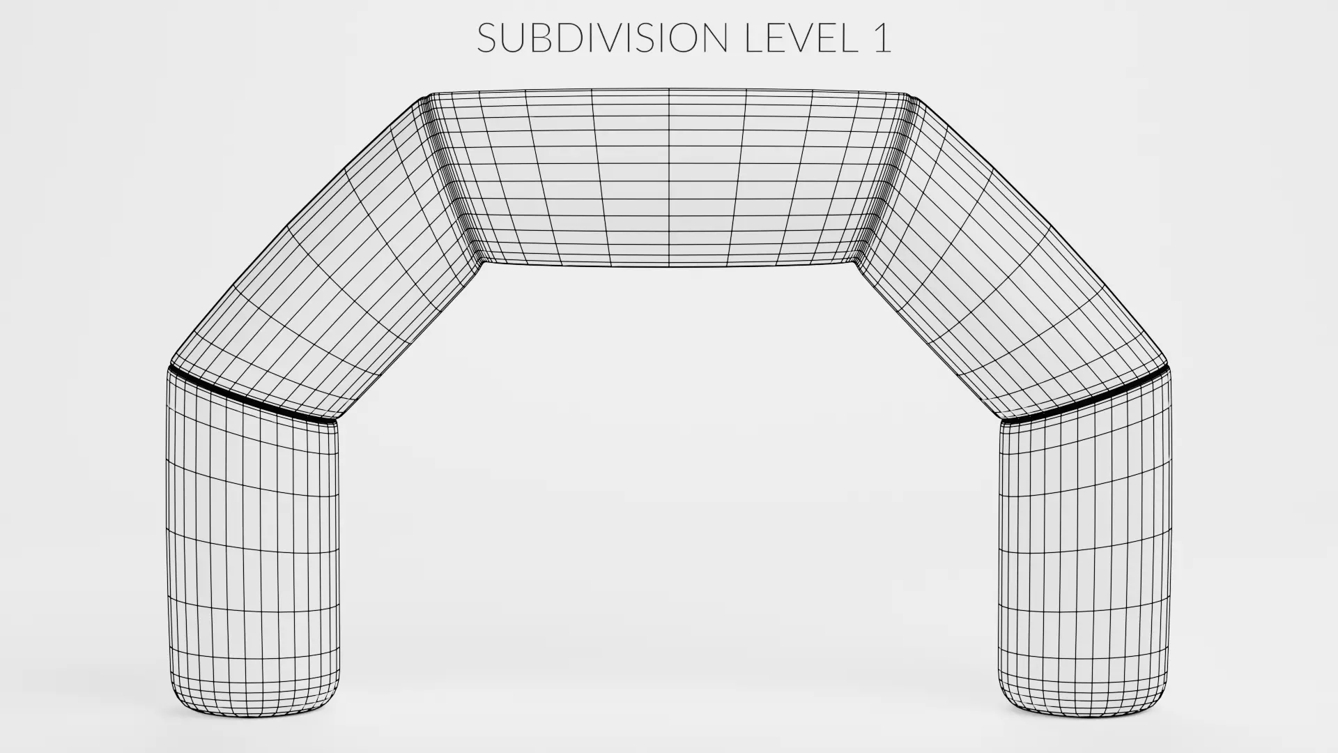 Inflatable Gate - Start and Finish Low-poly 3D model_8