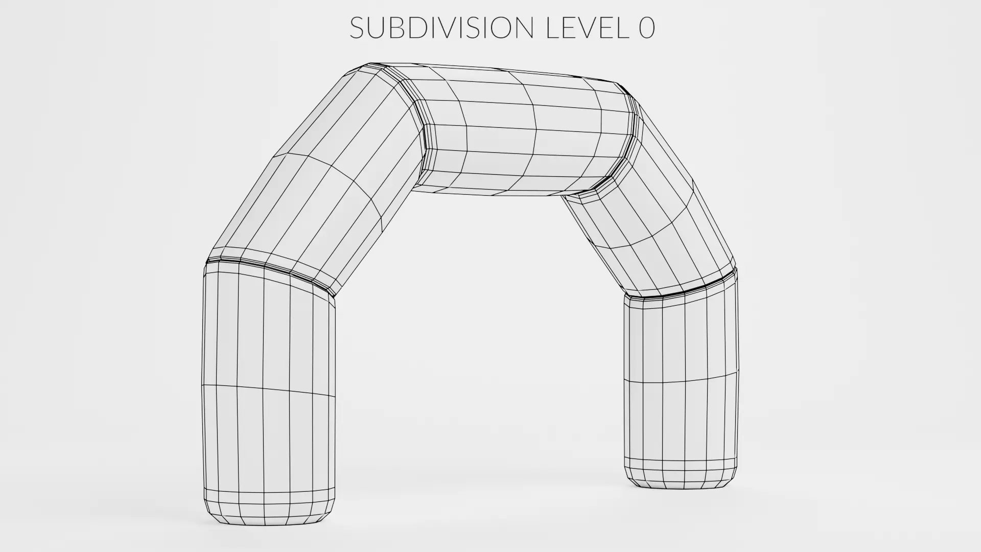 Inflatable Gate - Start and Finish Low-poly 3D model_9