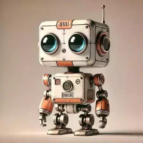 Retro Robot 3D Model Blue Eyes Vintage Sci-Fi Design Low-poly 3D model Retro Robot 3D Model Blue Eyes Vintage Sci-Fi Design Low-poly 3D model