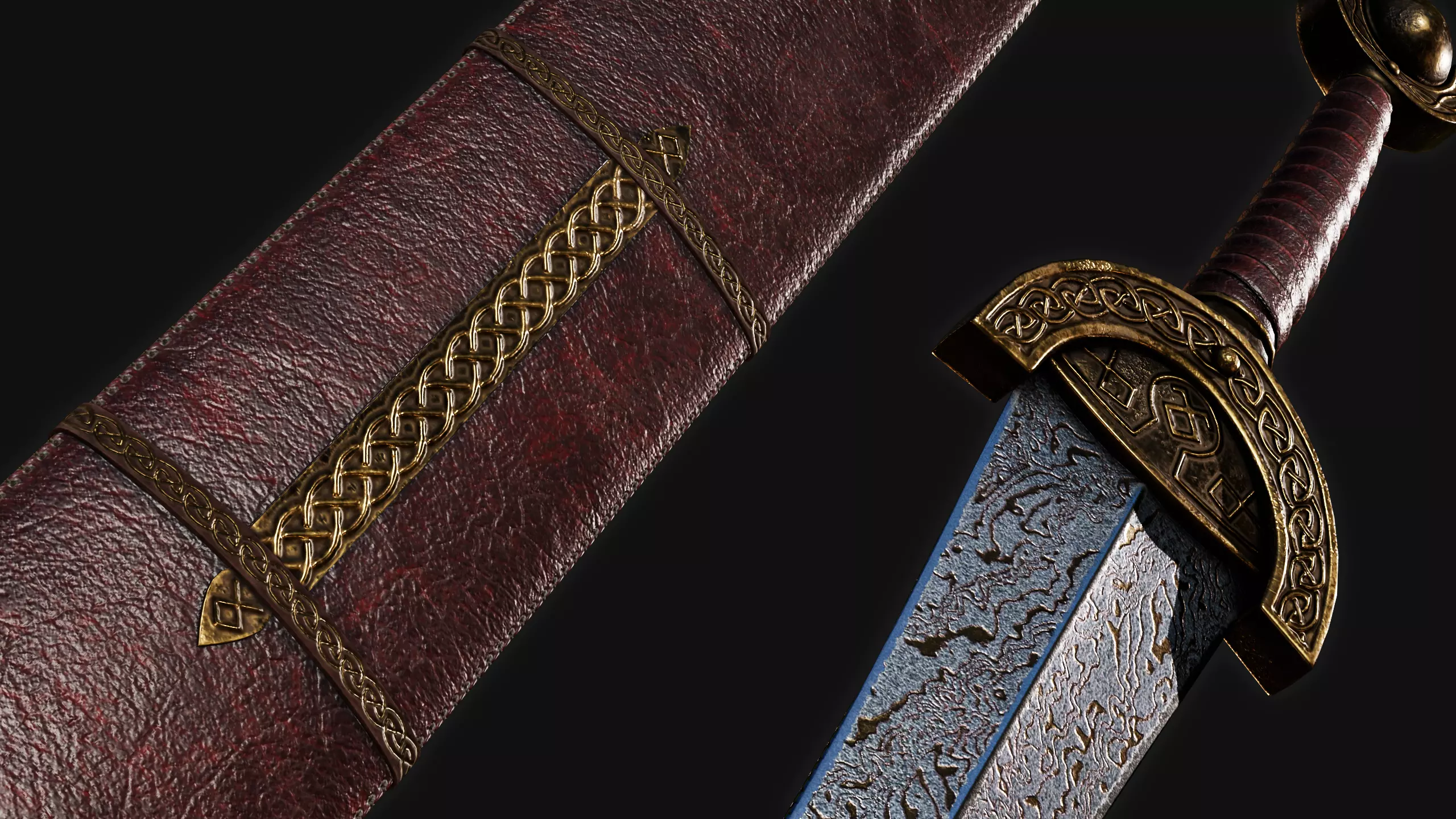 Viking Swords Pack Low-poly 3D model_3