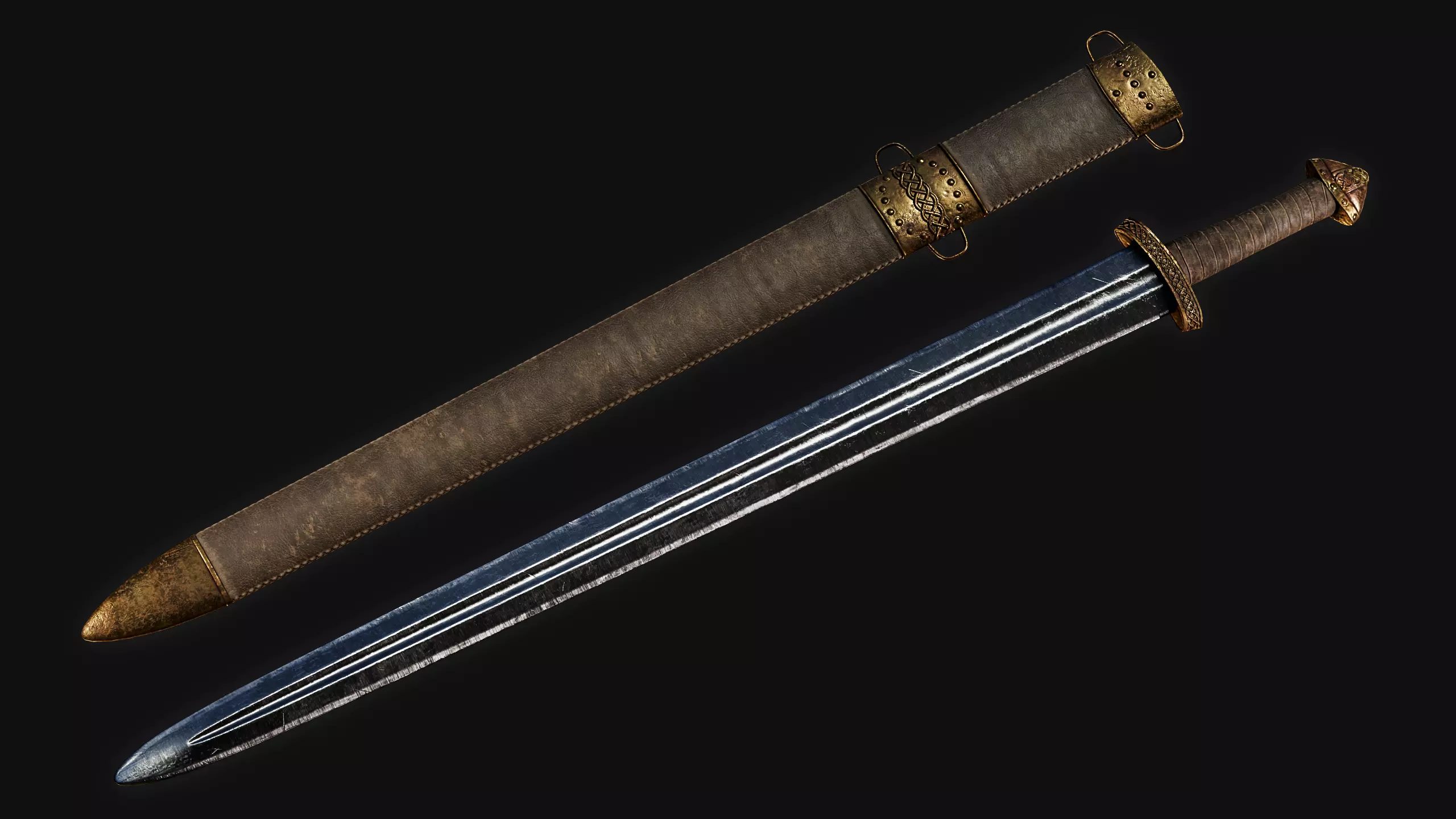 Viking Swords Pack Low-poly 3D model_7