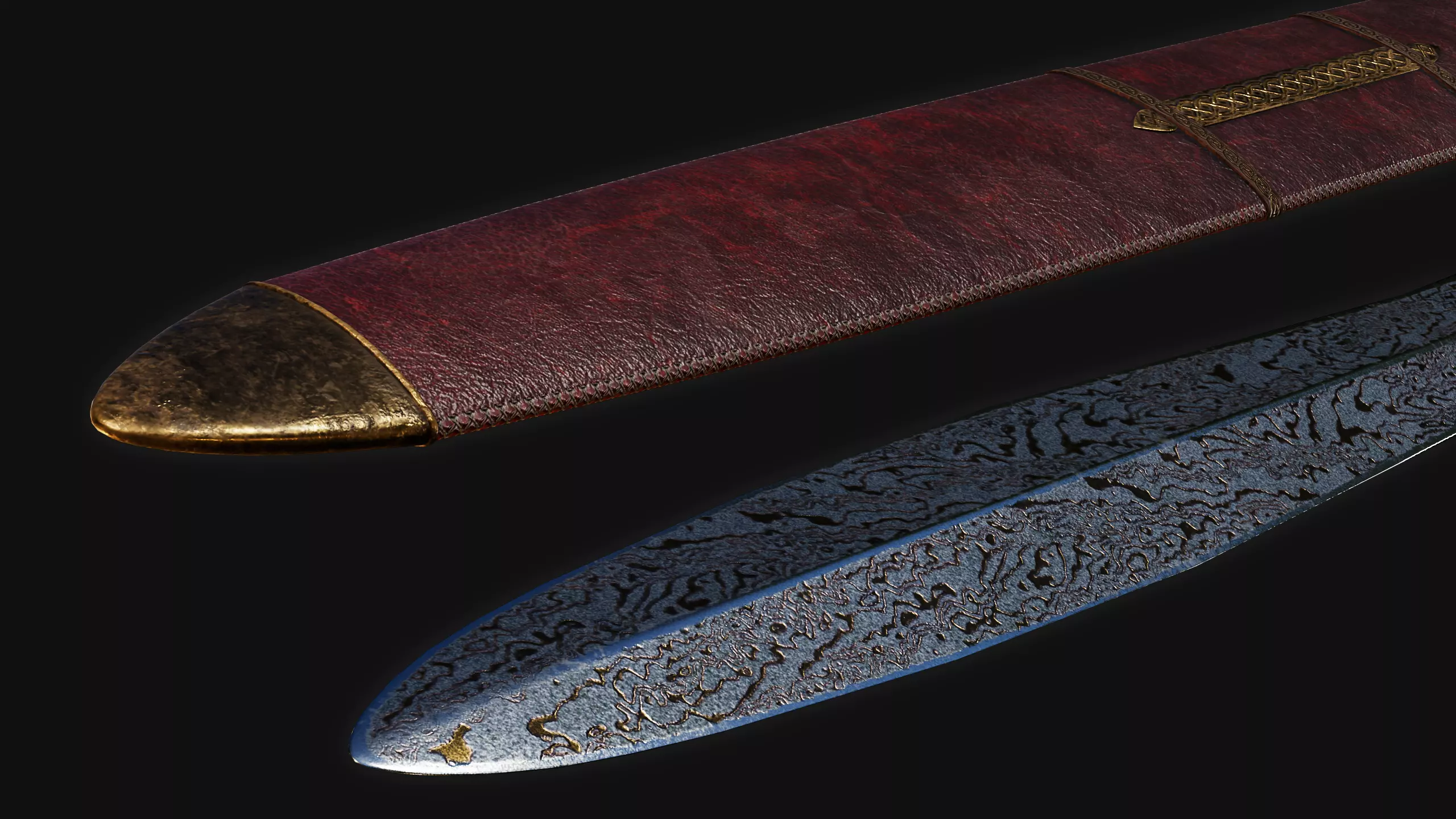 Viking Swords Pack Low-poly 3D model_4