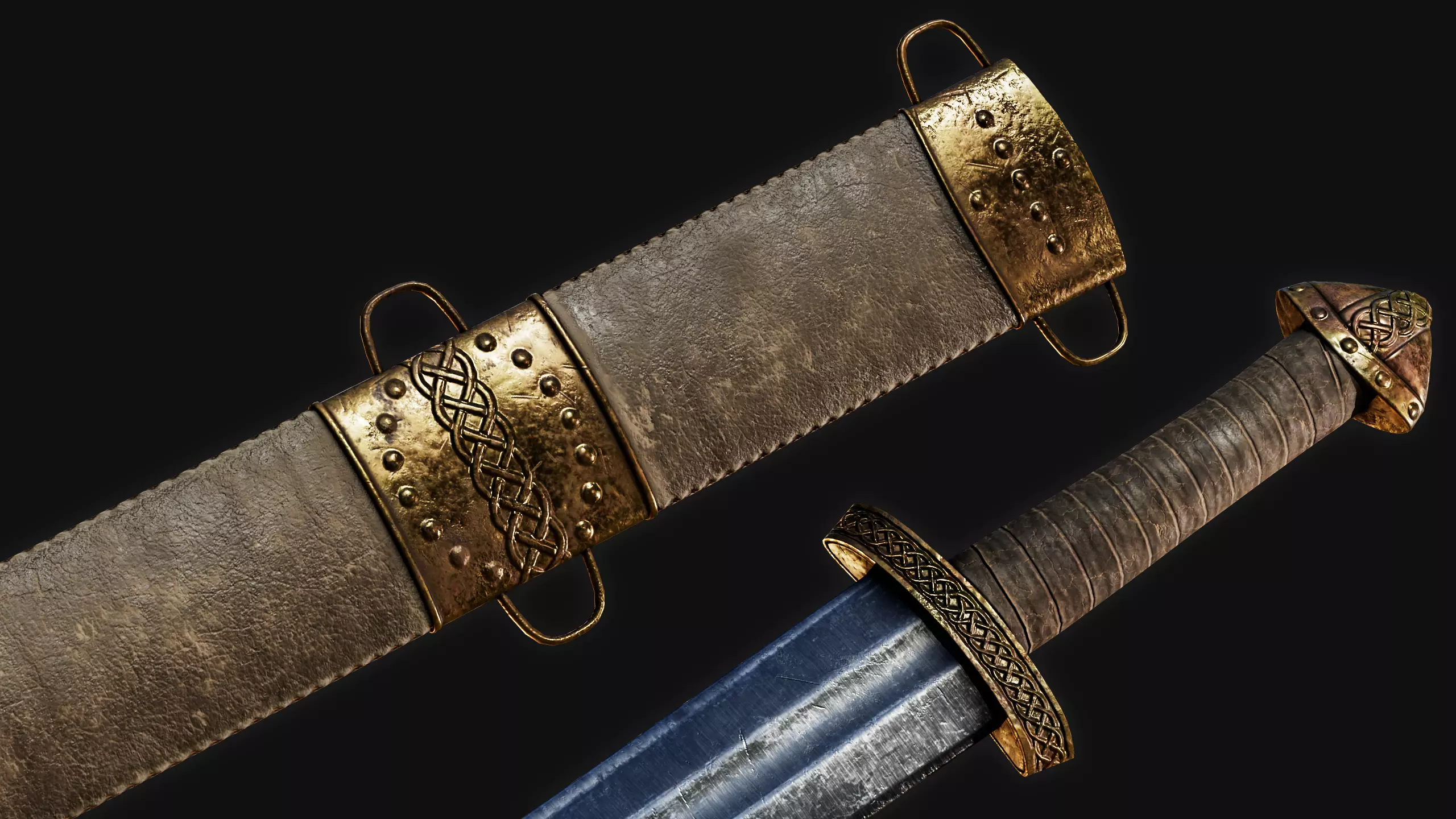 Viking Swords Pack Low-poly 3D model_9