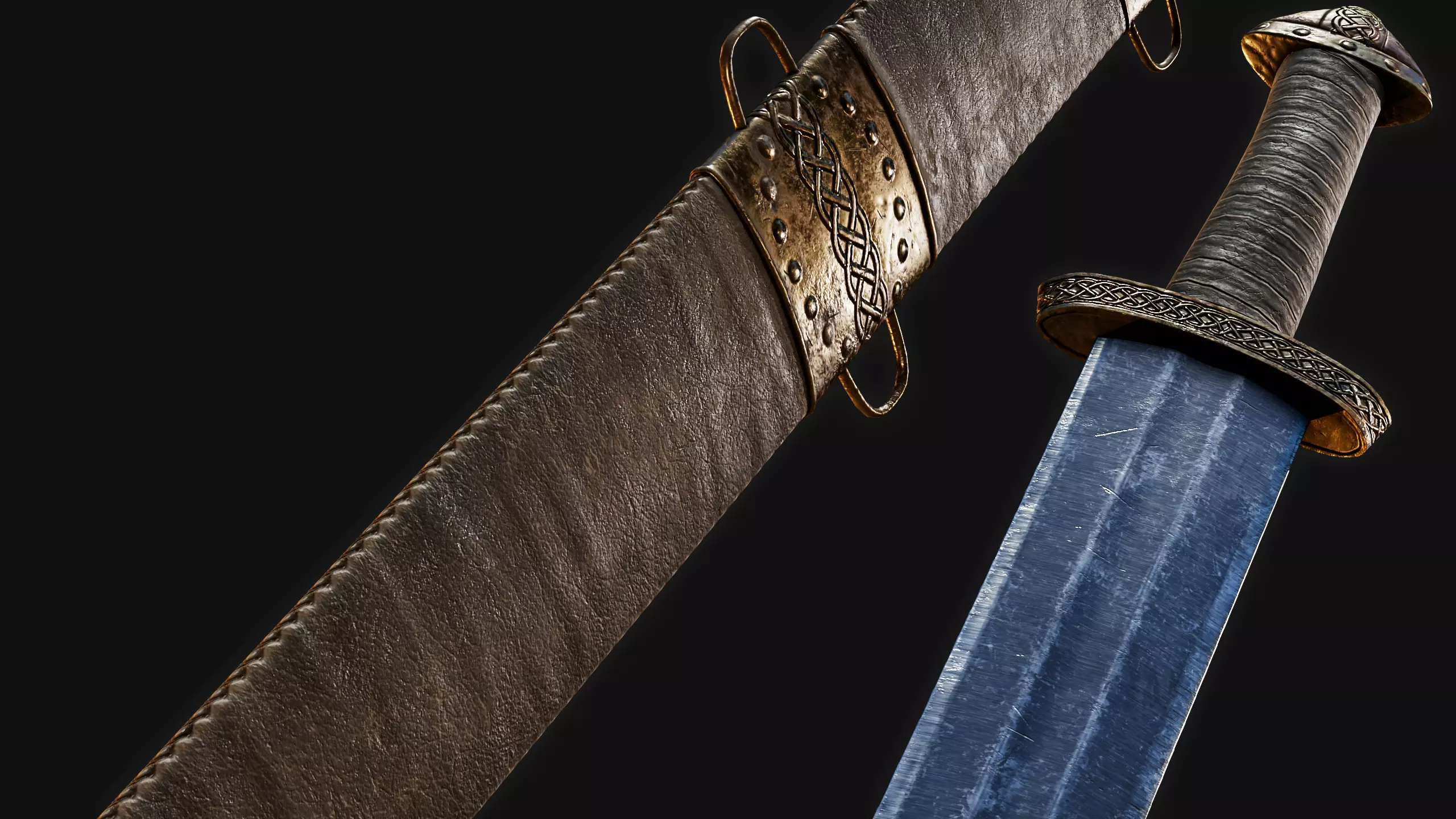 Viking Swords Pack Low-poly 3D model_8