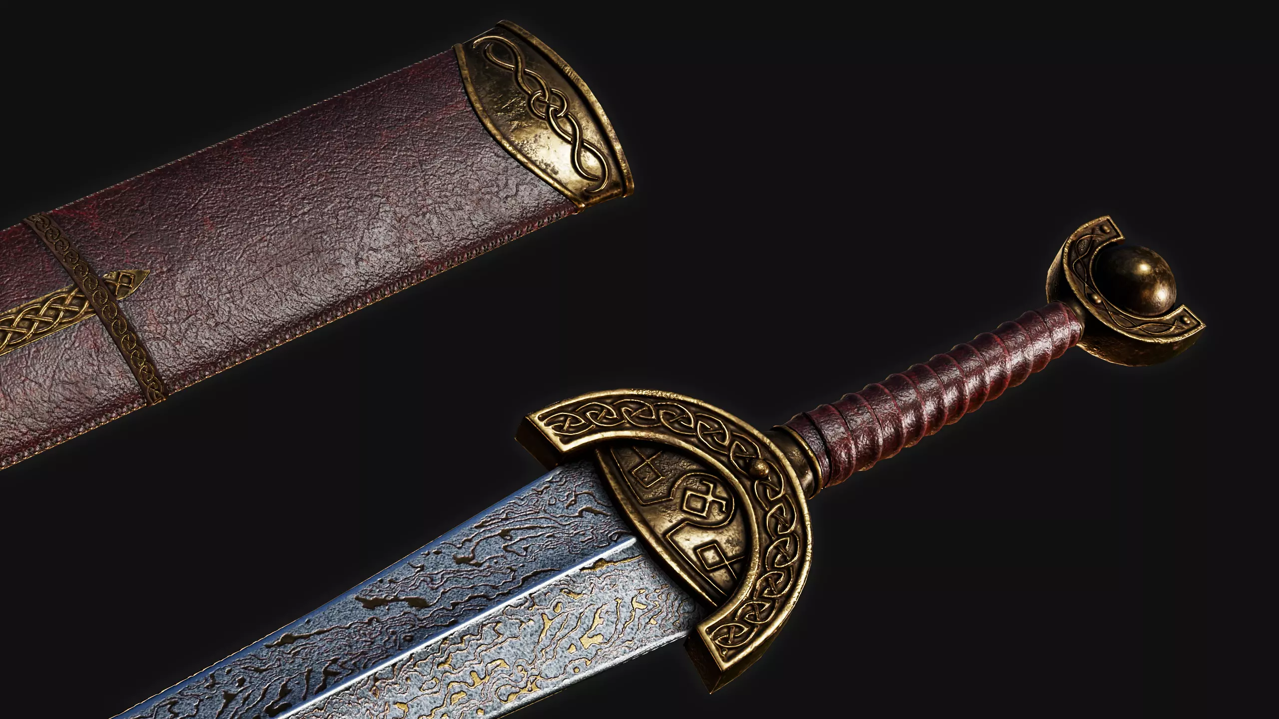 Viking Swords Pack Low-poly 3D model_2