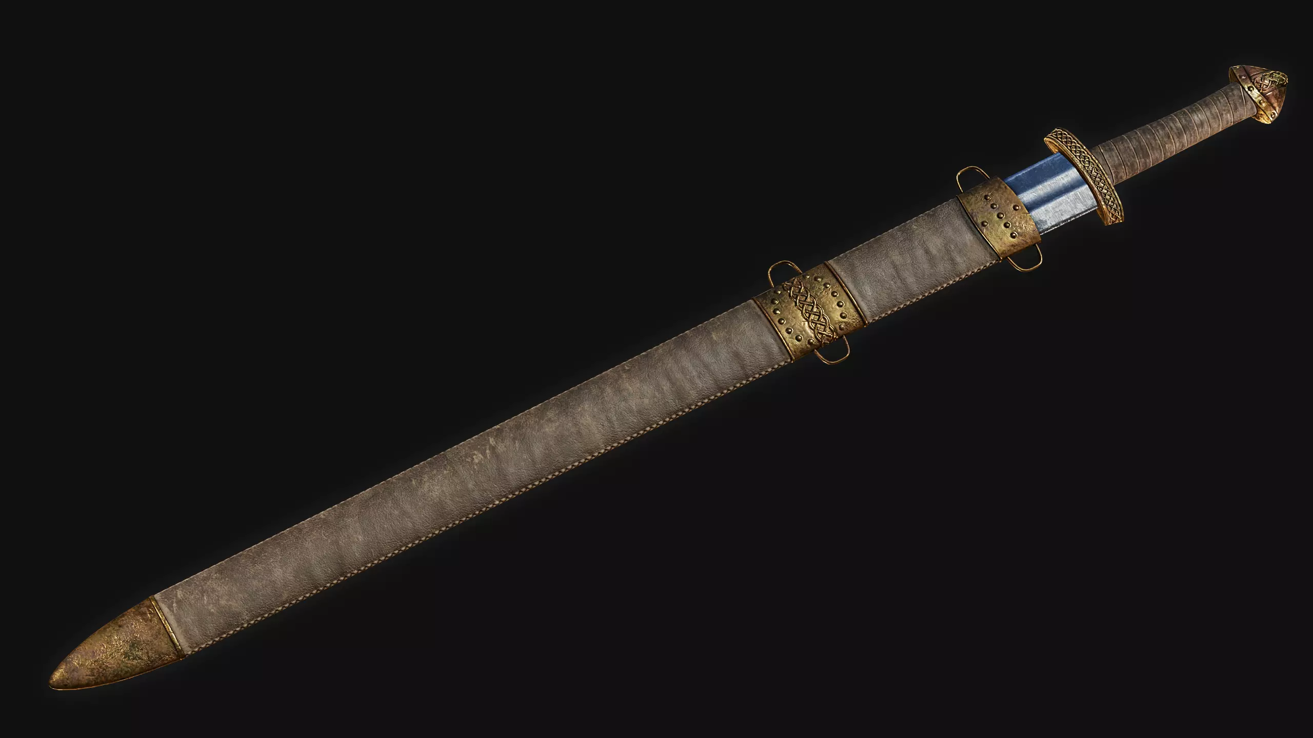 Viking Swords Pack Low-poly 3D model_10