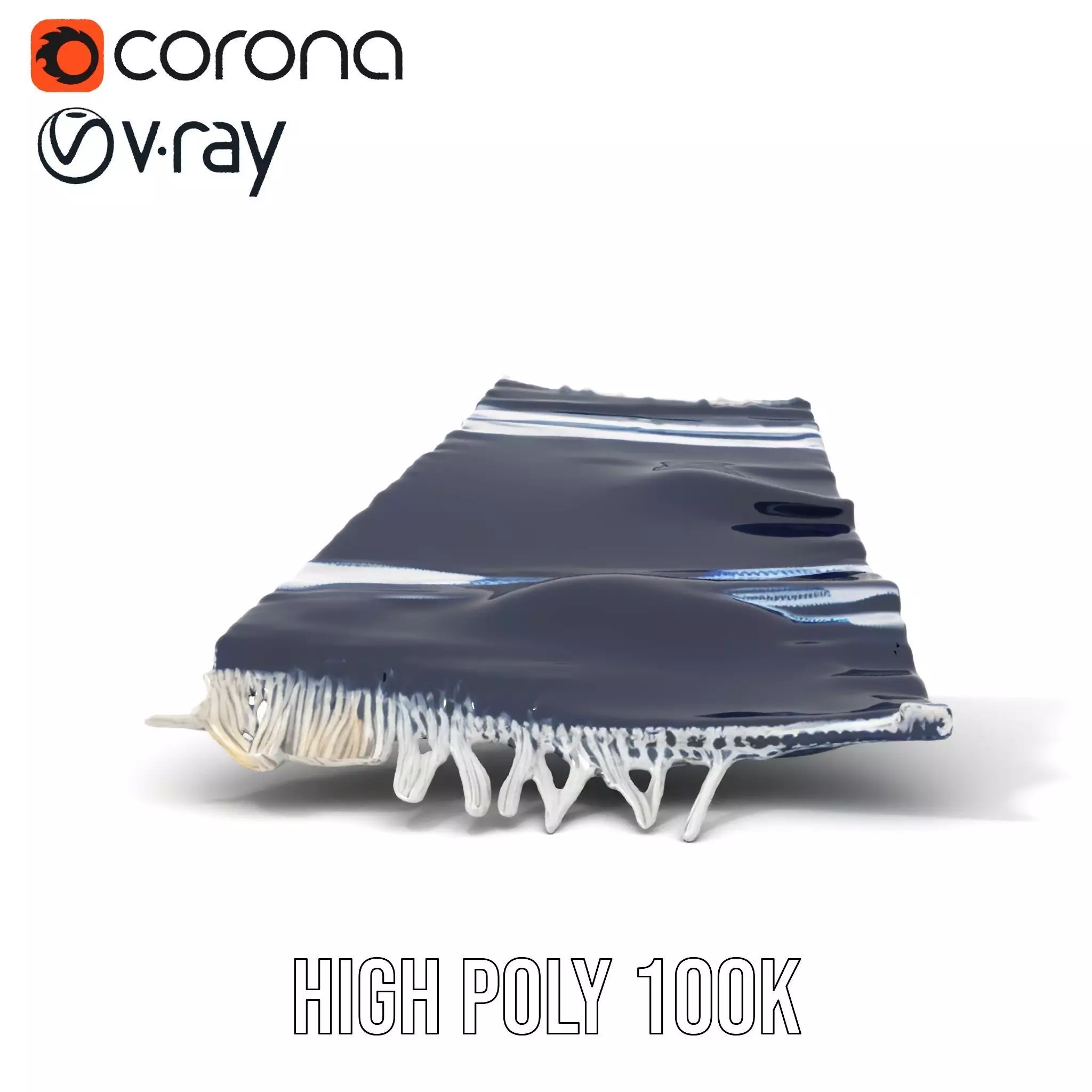 Navy Striped Towel model pack Low-poly 3D model_32