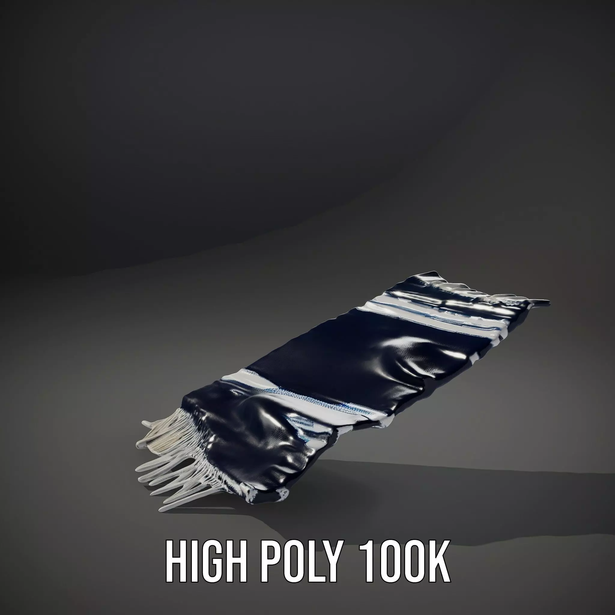 Navy Striped Towel model pack Low-poly 3D model_13