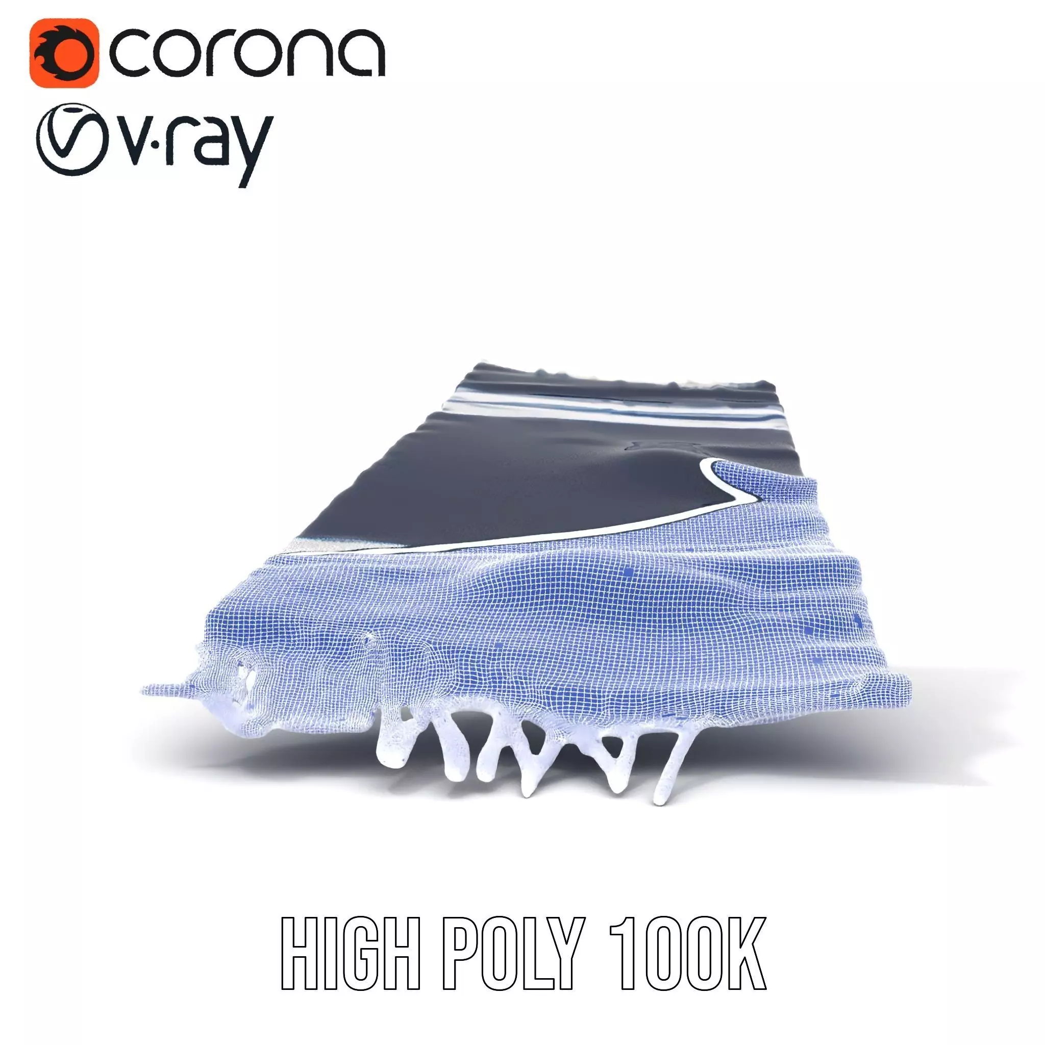 Navy Striped Towel model pack Low-poly 3D model_33