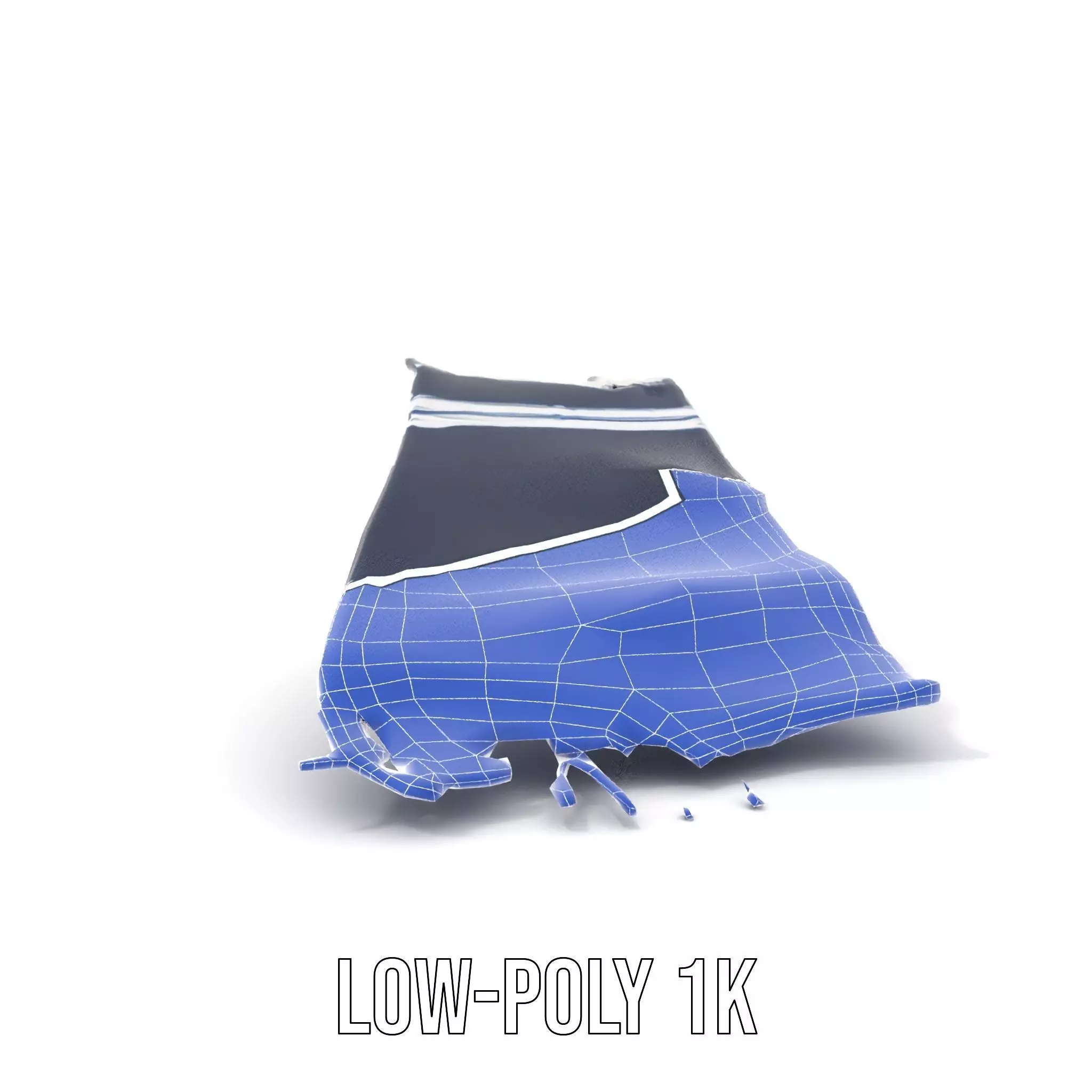 Navy Striped Towel model pack Low-poly 3D model_23