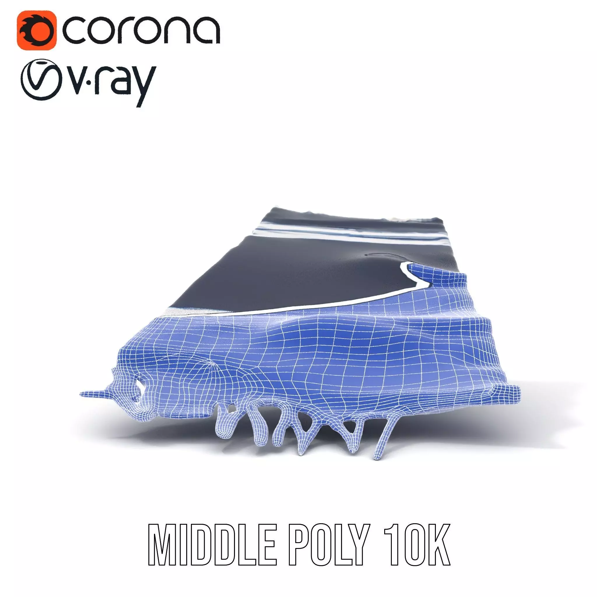 Navy Striped Towel model pack Low-poly 3D model_25