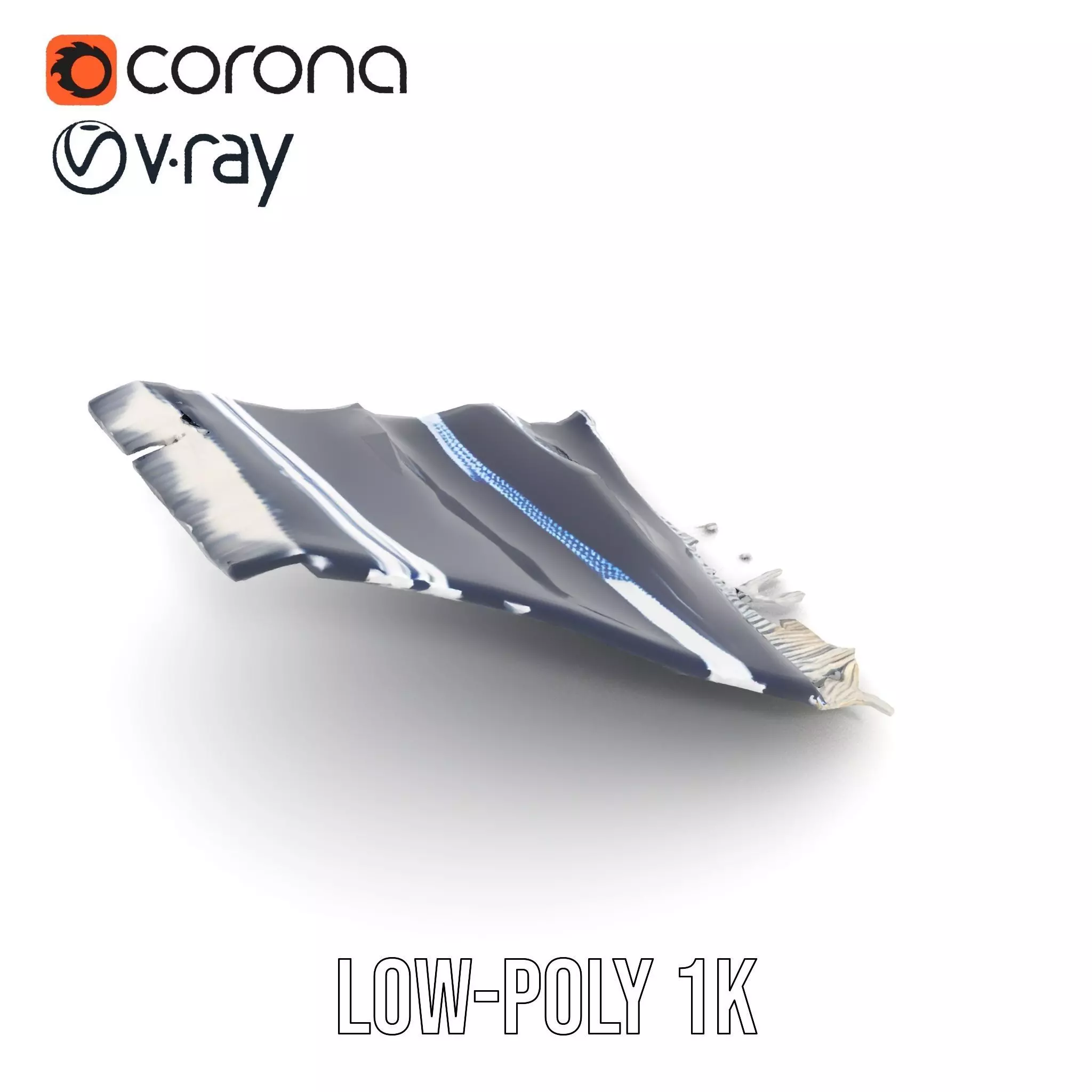 Navy Striped Towel model pack Low-poly 3D model_26